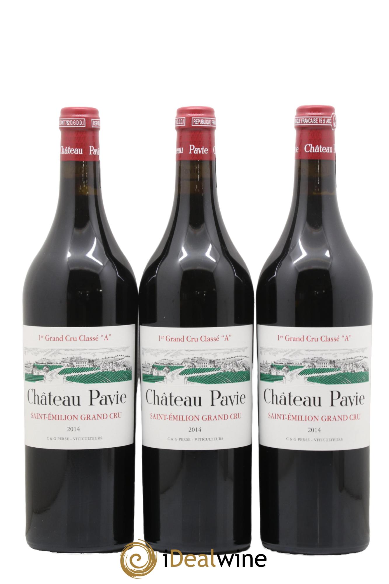 Château Pavie 1er Grand Cru Classé A 2014 - Lot of 3 bottles - 0