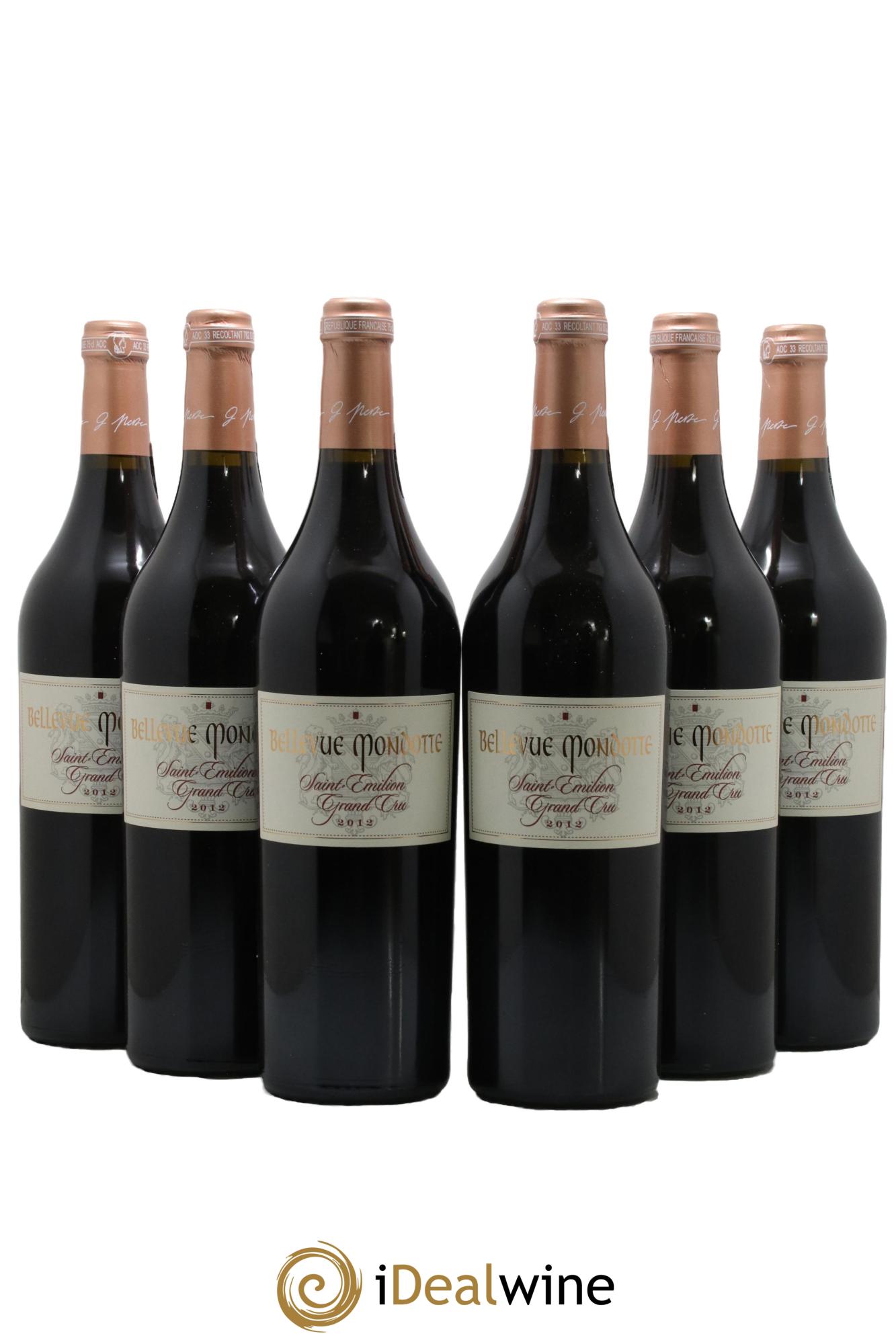 Château Bellevue Mondotte 2012 - Lot of 6 bottles - 0