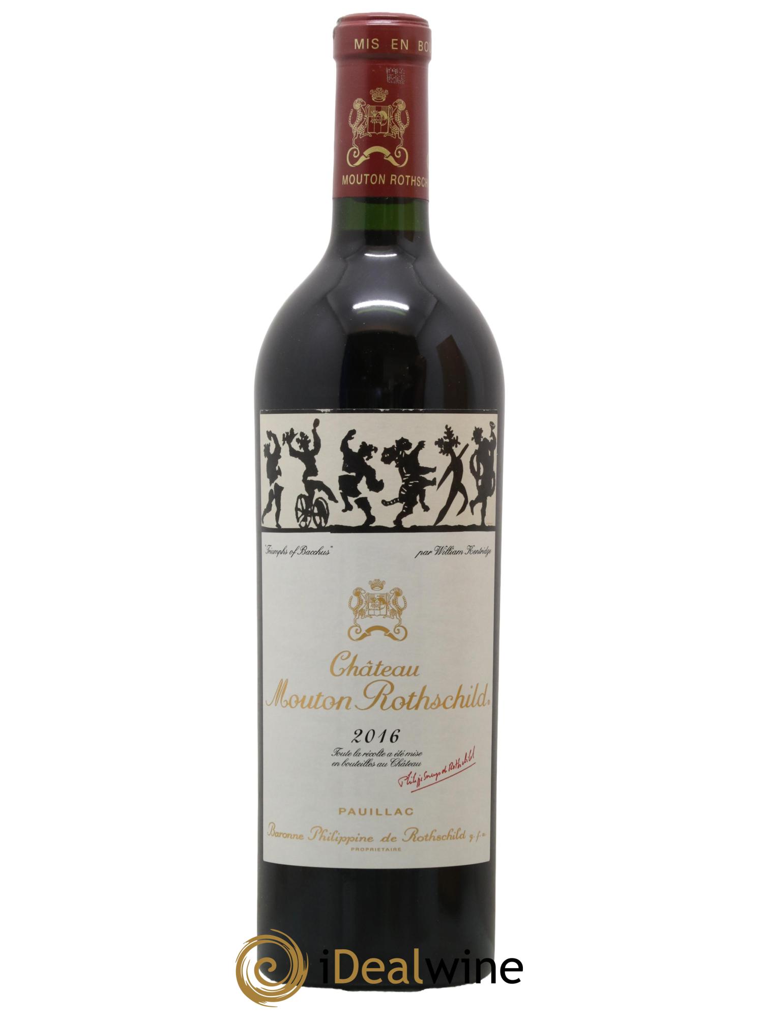 Château Mouton Rothschild 1er Grand Cru Classé 2016 - Lot de 1 bouteille - 0