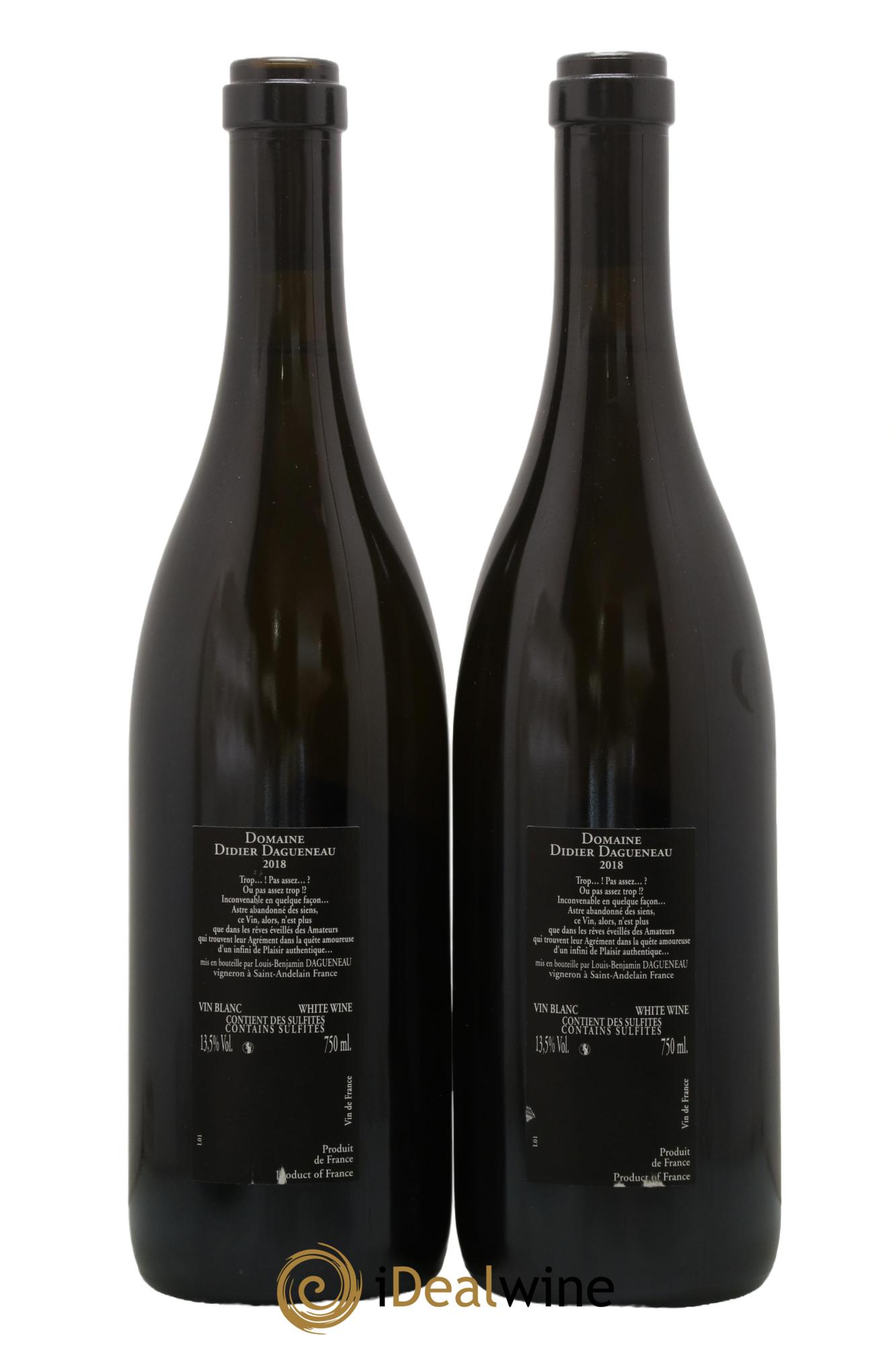 Vin de France (anciennement Pouilly-Fumé) Silex Dagueneau (Domaine Didier - Louis-Benjamin) 2018 - Posten von 2 Flaschen - 1
