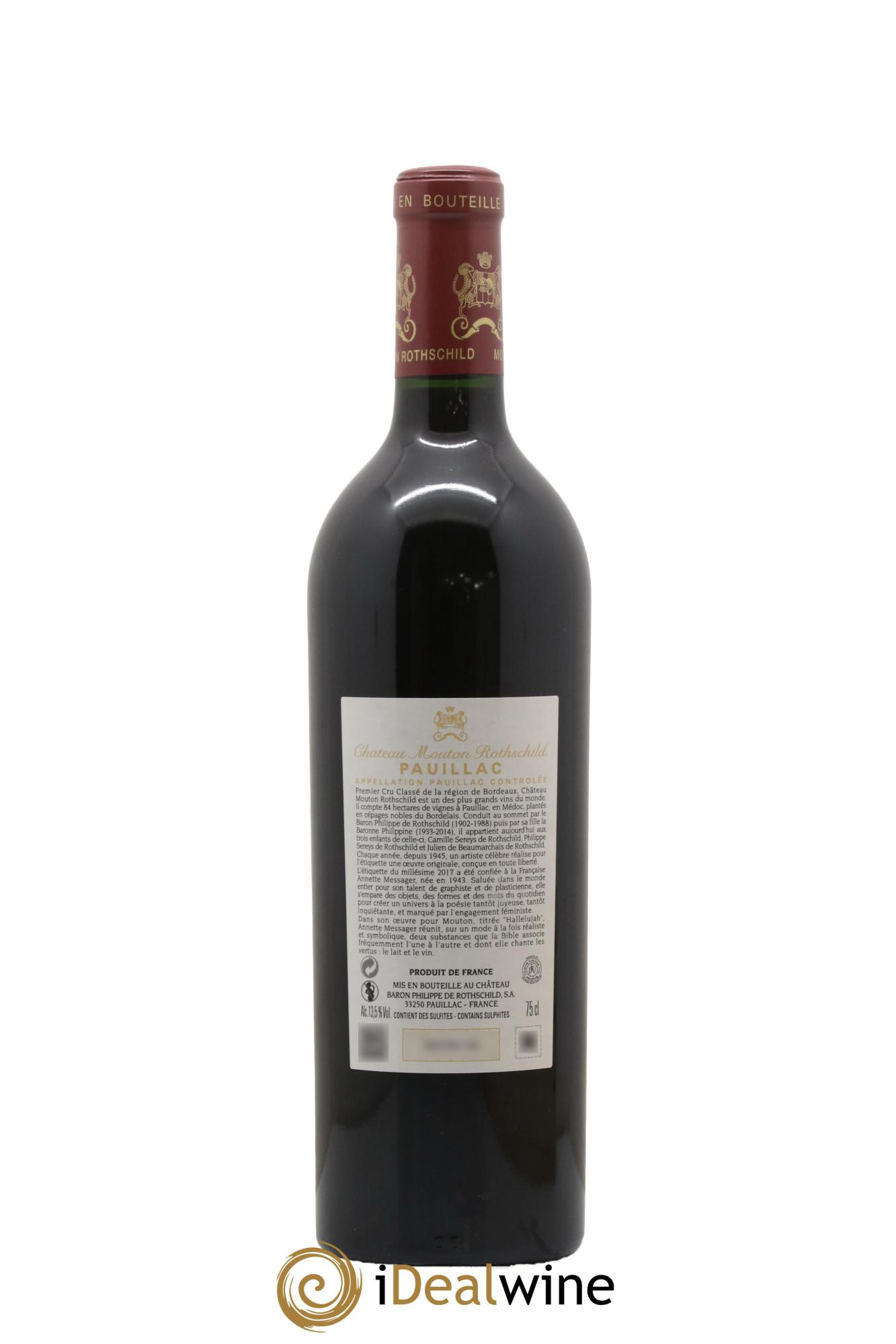 Château Mouton Rothschild 1er Grand Cru Classé 2017 - Lot de 1 bouteille - 2