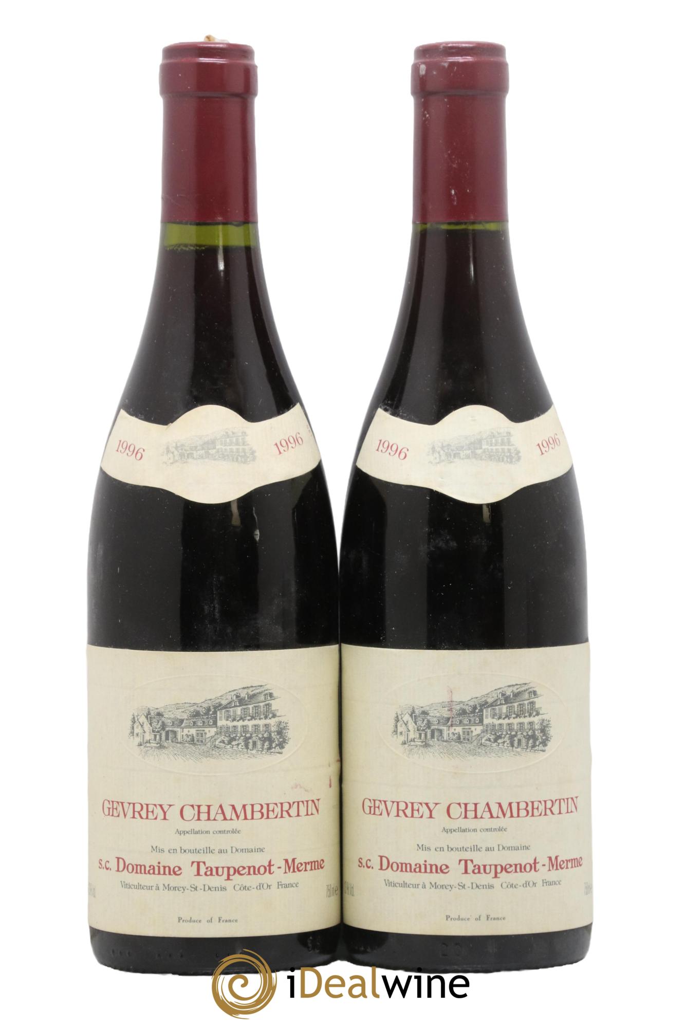 Gevrey-Chambertin Taupenot Merme 1996 - Lot de 2 bouteilles - 0
