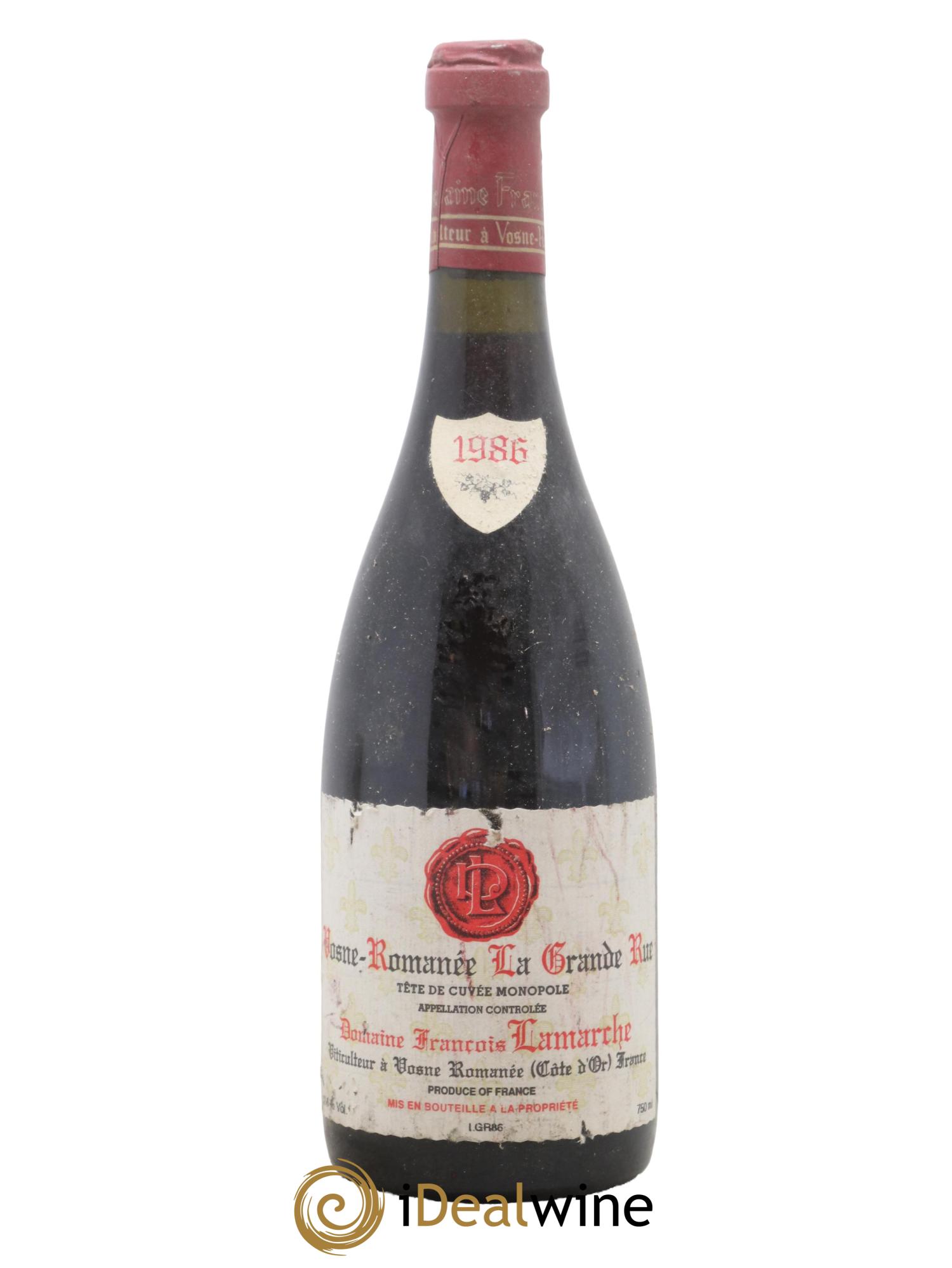 La Grande Rue Grand Cru Lamarche (Domaine) 1986 - Lot de 1 bouteille - 0
