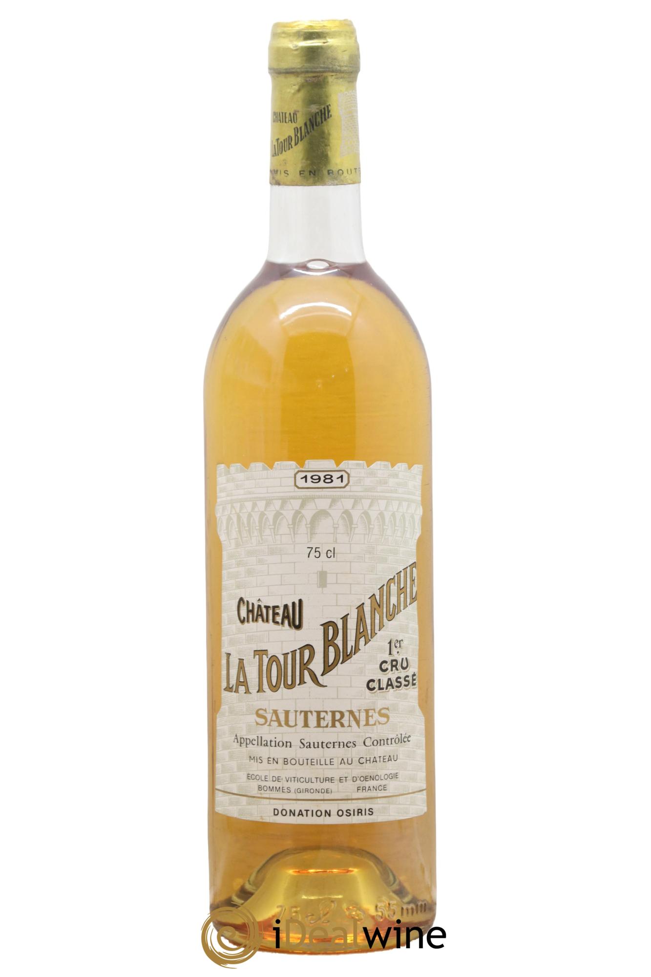 Château la Tour Blanche 1er Grand Cru Classé 1981 - Posten von 1 Flasche - 0