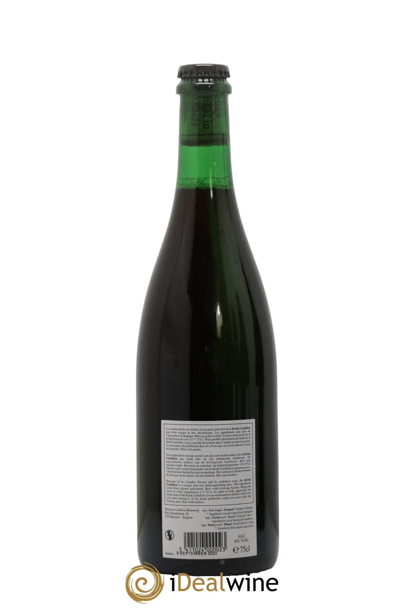 Bière Kriek Lambic Bio Cantillon (bottled 2024) - Lotto di 1 bottiglia - 1