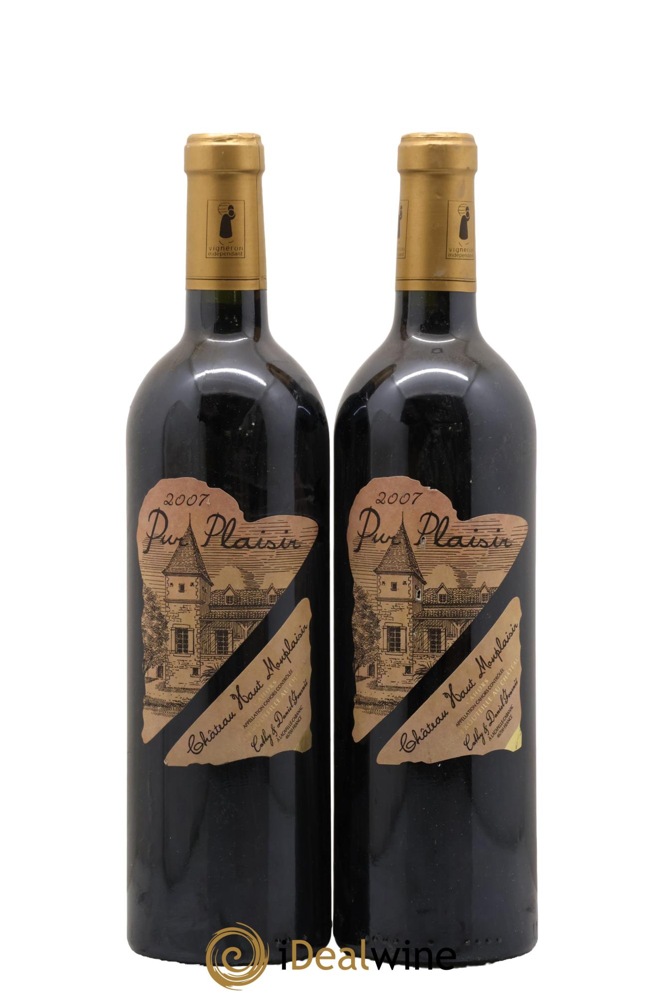 Cahors Pur Plaisir Château Haut-Montplaisir 2007 - Lot de 2 bouteilles - 0