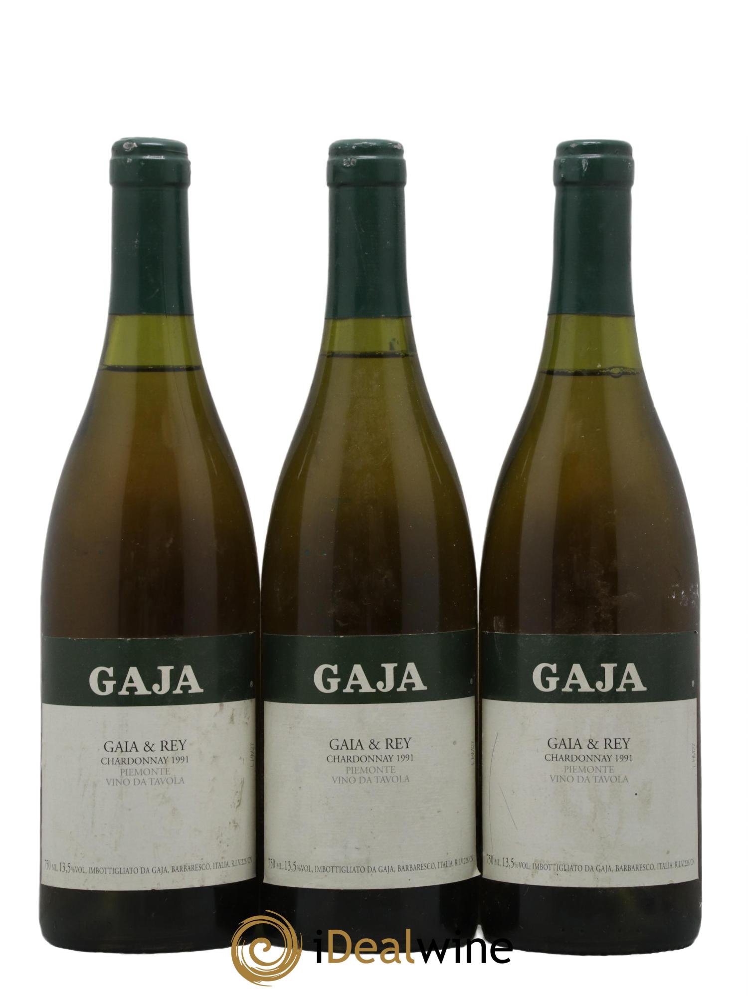 Italie Gaia & Rey Angelo Gaja 1991 - Lot de 3 bouteilles - 0