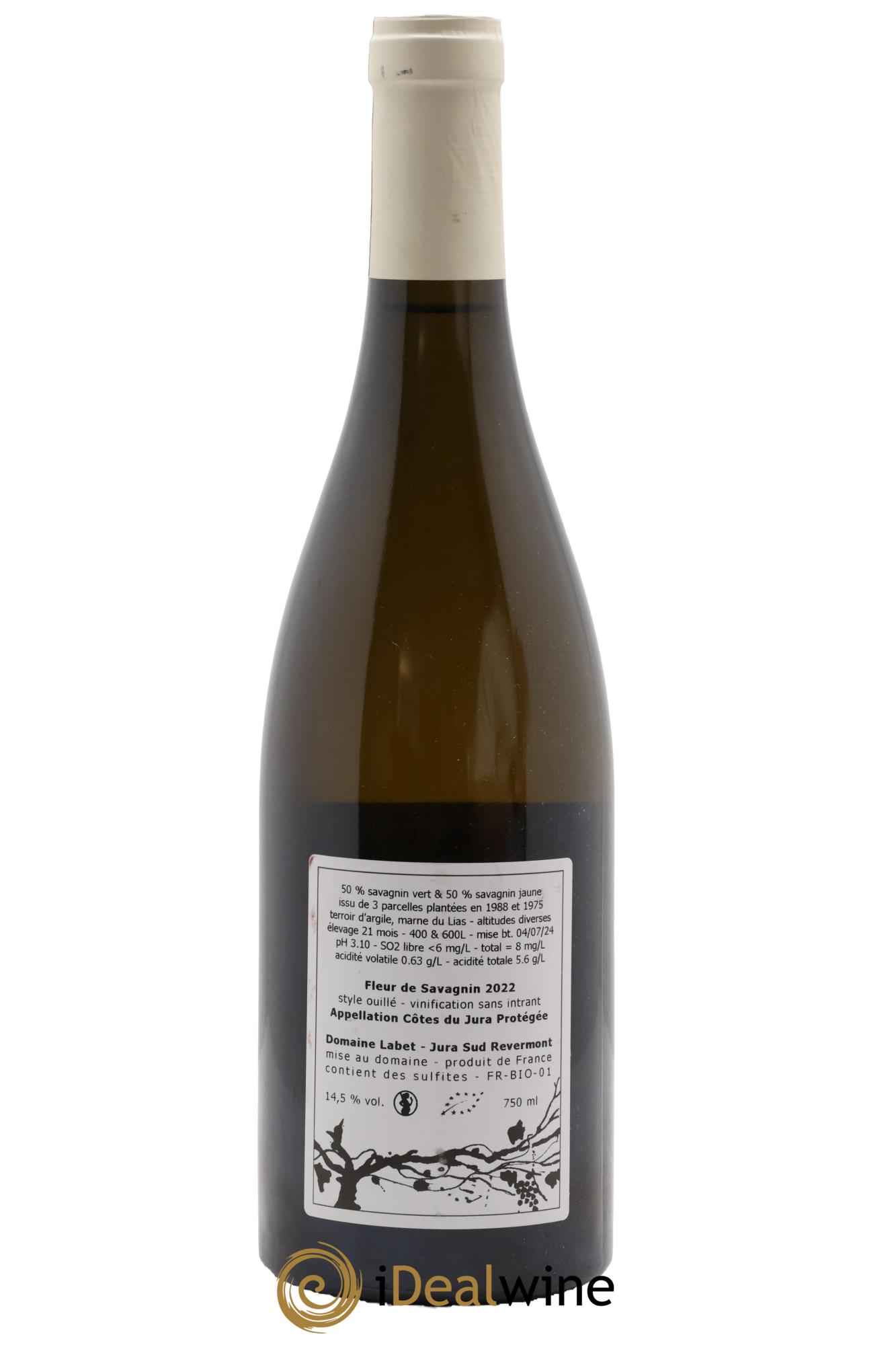Côtes du Jura Fleur de Savagnin Romain - Julien - Charline Labet 2022 - Lot de 1 bouteille - 1