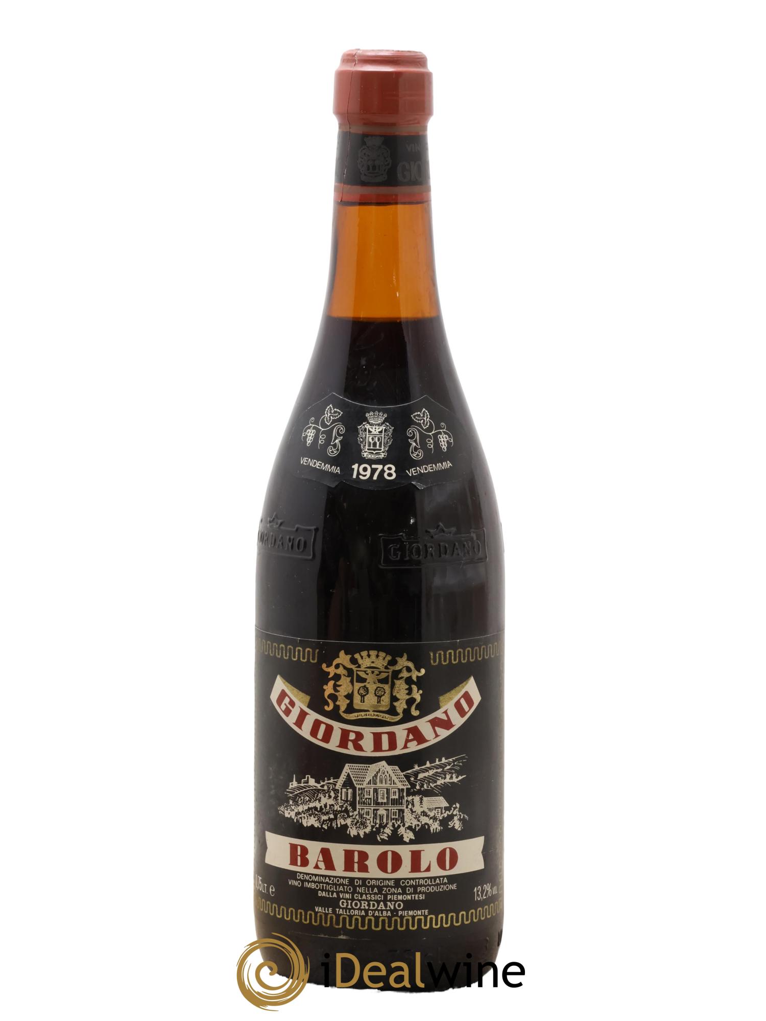 Barolo DOCG Giordano 1978 - Lot of 1 bottle - 0