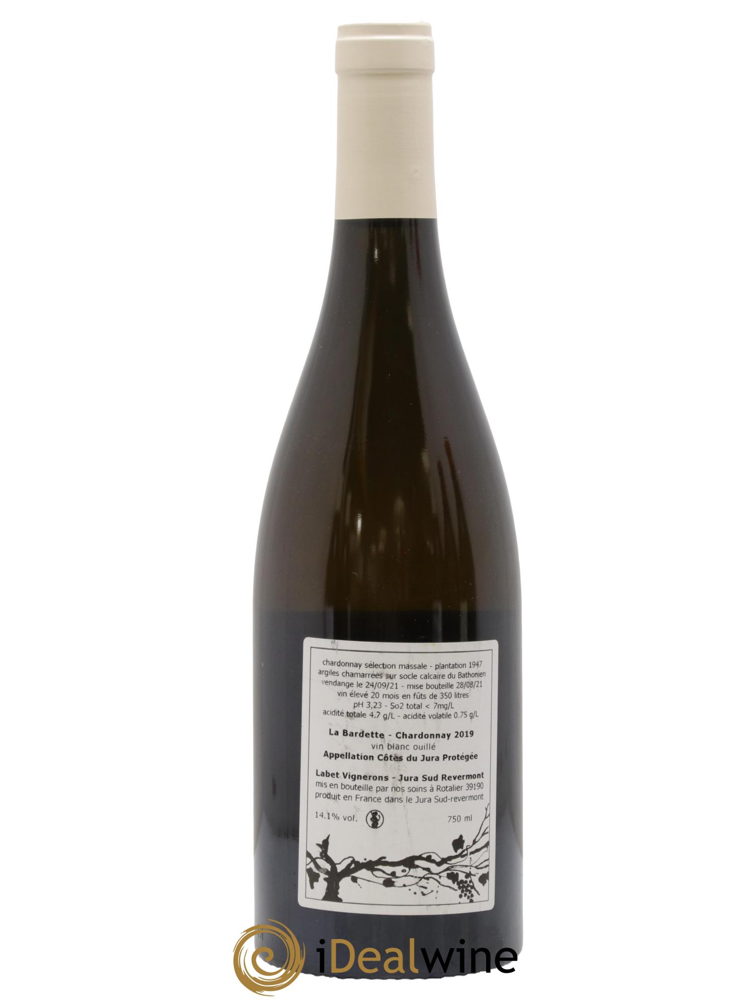 Côtes du Jura Chardonnay La Bardette Romain - Julien - Charline Labet 2019 - Posten von 1 Flasche - 1