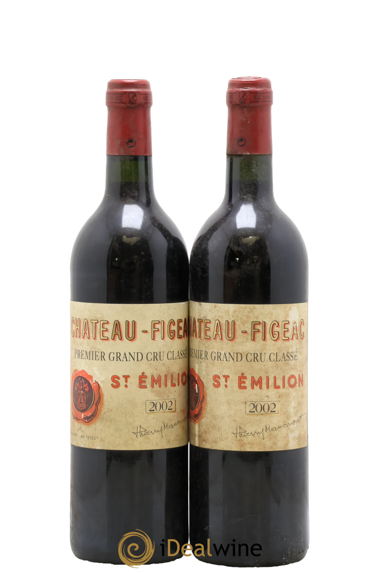 Château Figeac 1er Grand Cru Classé A 2002 - Lot de 2 bouteilles - 0