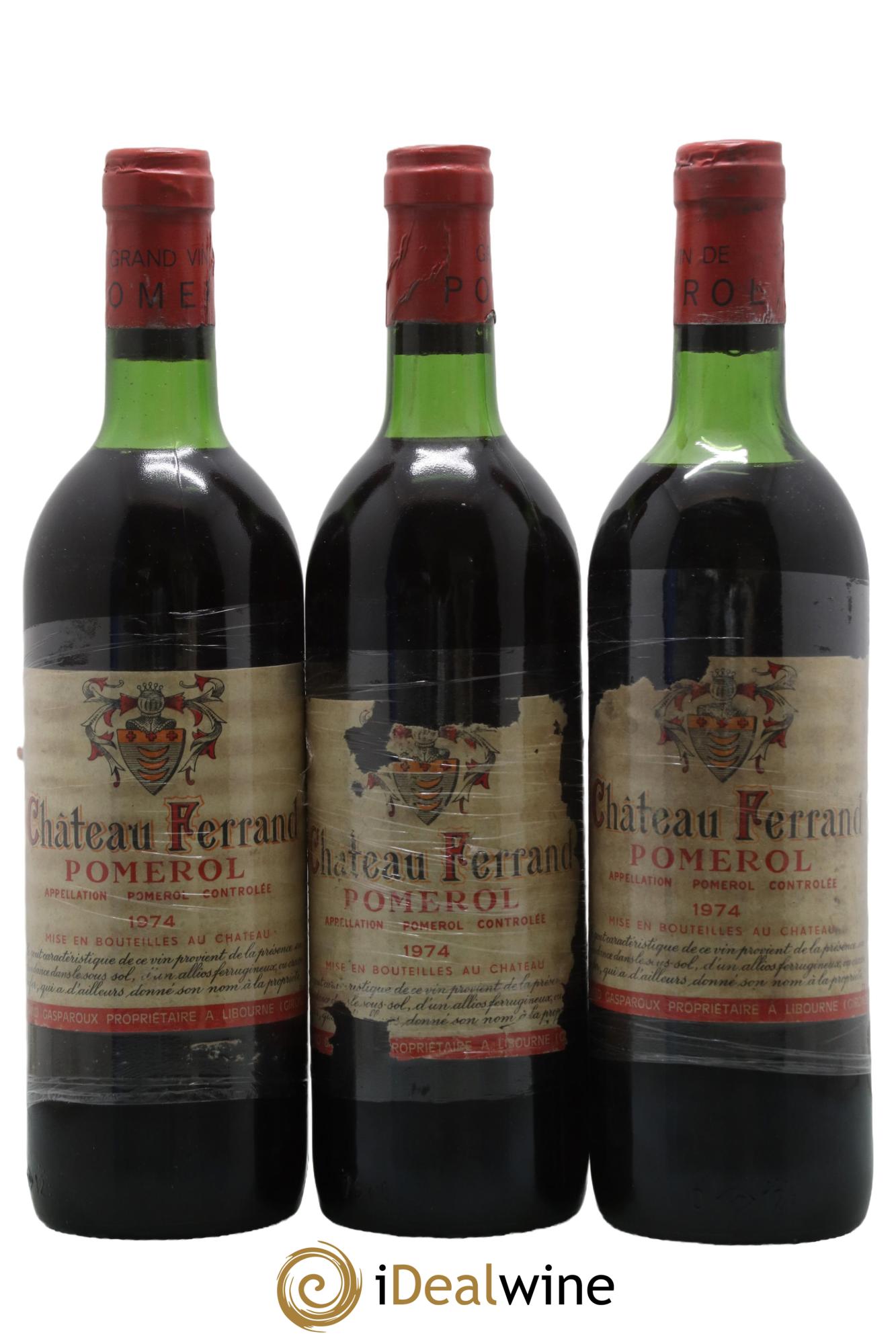 Château Ferrand 1974 - Posten von 3 Flaschen - 0