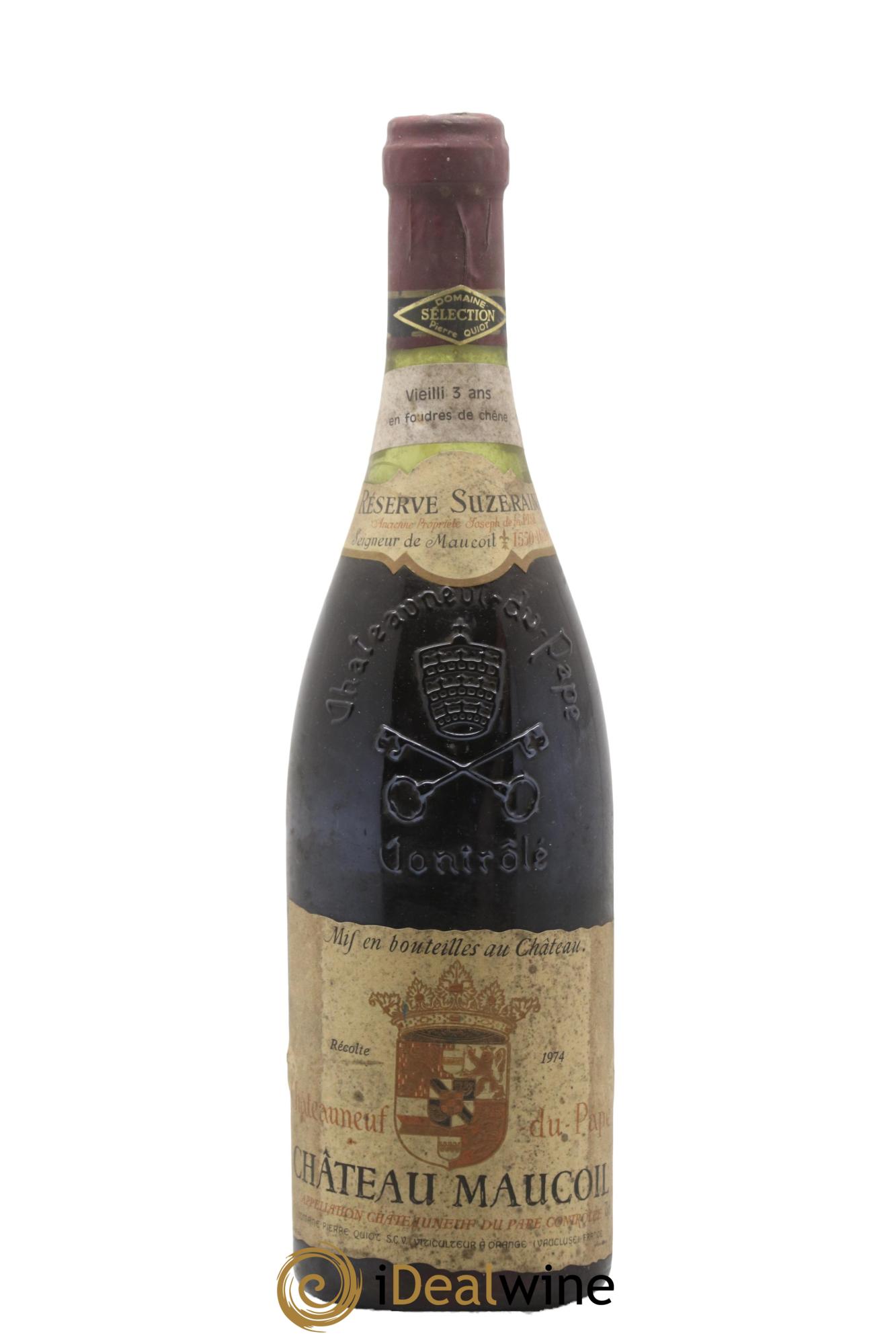 Châteauneuf-du-Pape Réserve Suzeraine Château Maucoil 1974 - Lot de 1 bouteille - 0