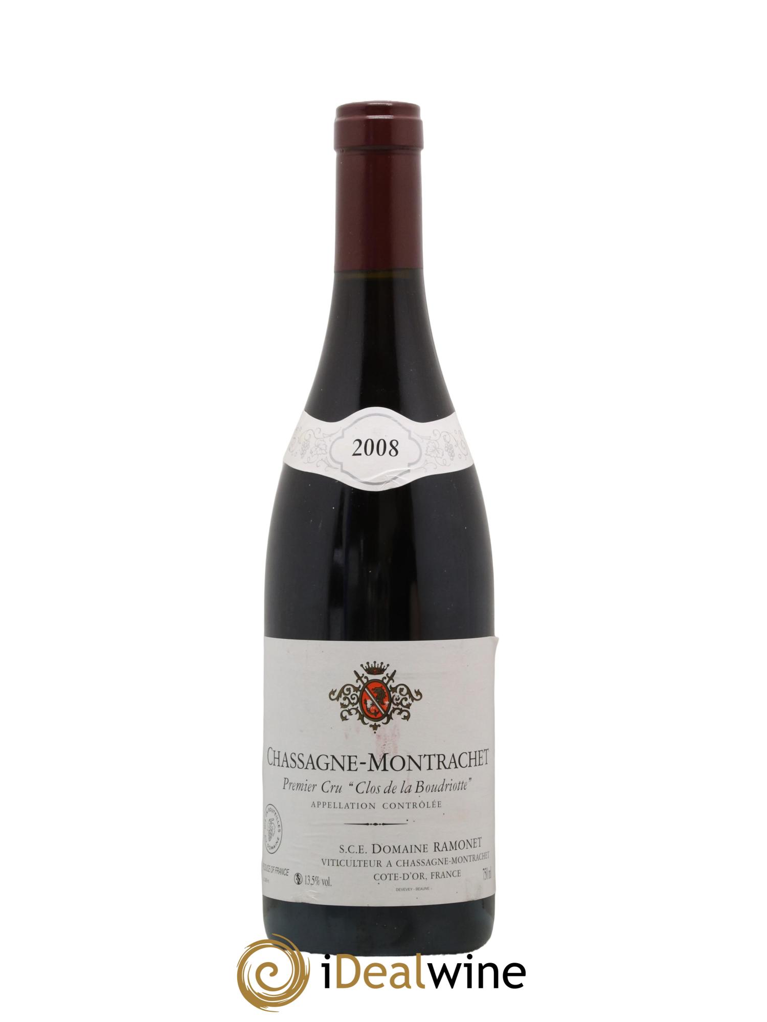 Chassagne-Montrachet 1er Cru Clos de la Boudriotte Ramonet (Domaine) 2008 - Lot de 1 bouteille - 0