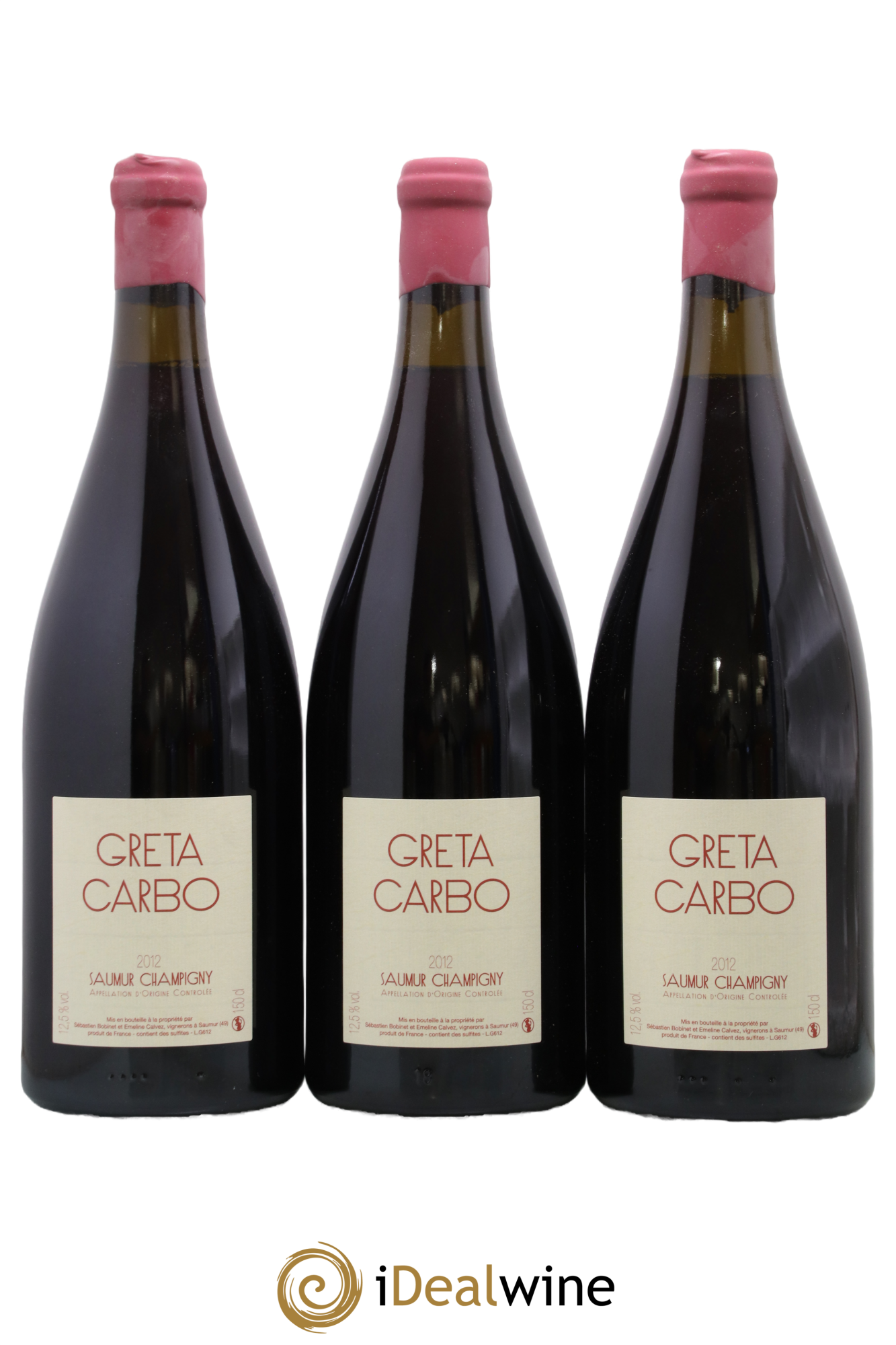 Saumur-Champigny Greta Carbo Bobinet 2012 - Lot de 3 magnums - 0