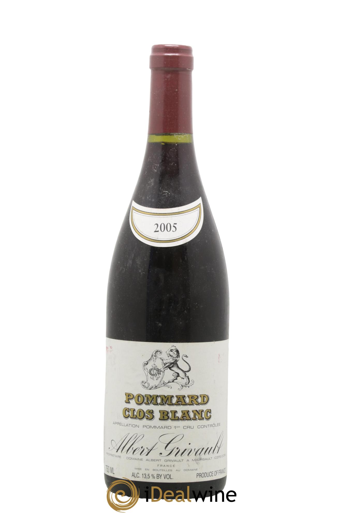 Pommard 1er Cru Clos Blanc Albert Grivault 2005 - Lot de 1 bouteille - 0