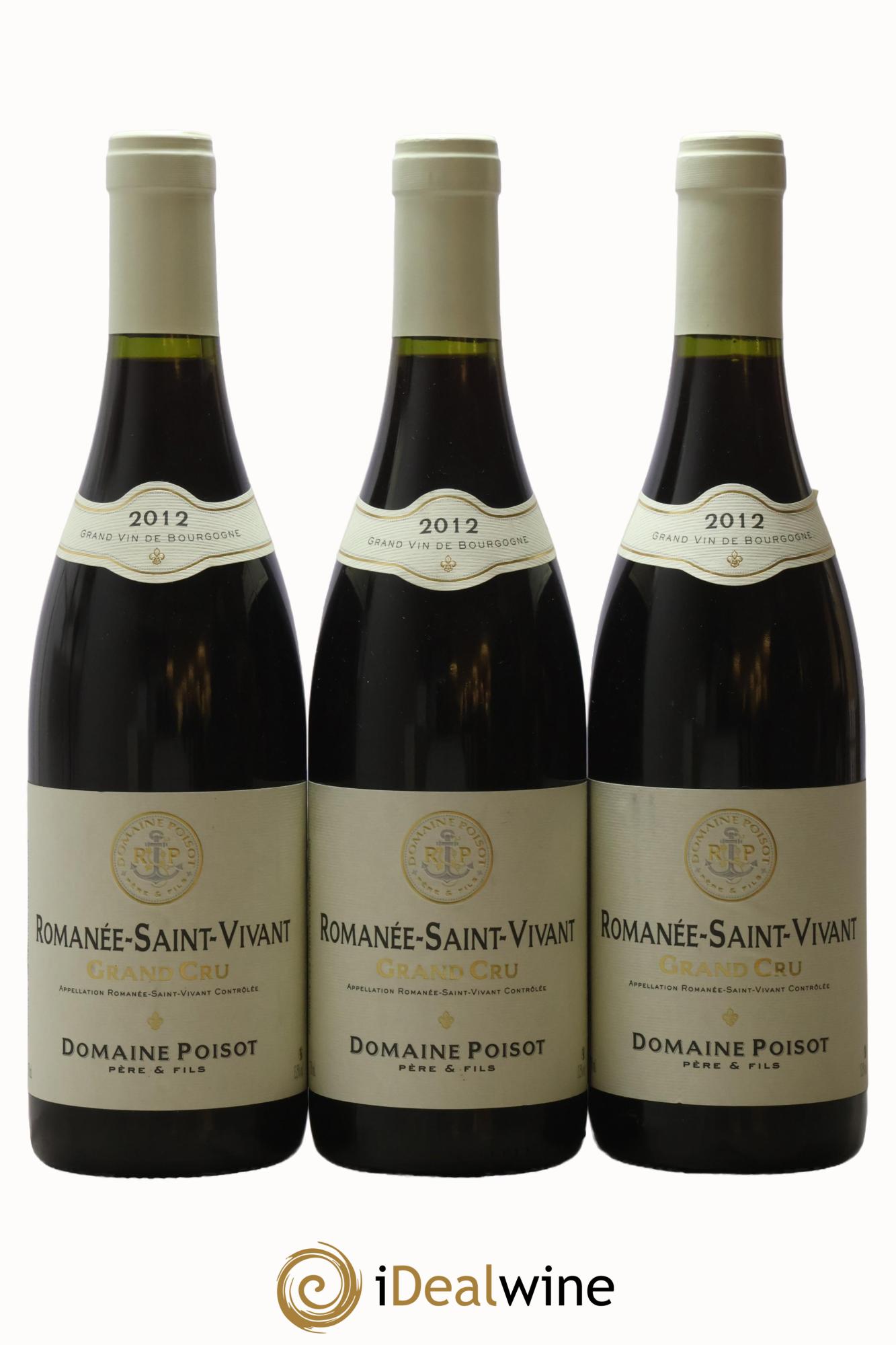 Romanée-Saint-Vivant Grand Cru Poisot Père & Fils 2012 - Lot de 3 bouteilles - 0