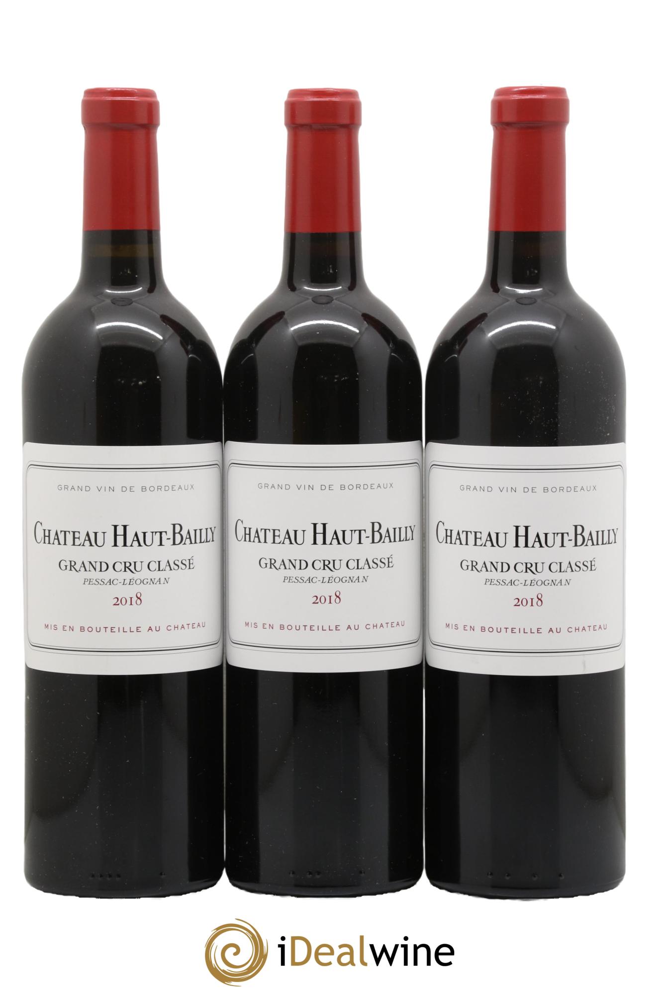 Château Haut-Bailly Cru Classé de Graves  2018 - Lot of 3 bottles - 0