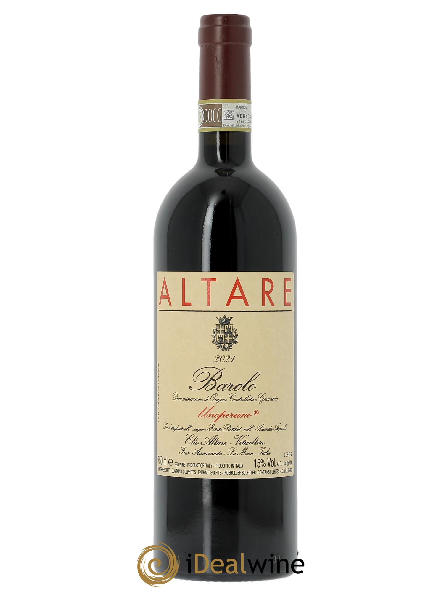 Barolo DOCG Elio Altare Unoperuno  2021 - Lot de 1 bouteille - 0