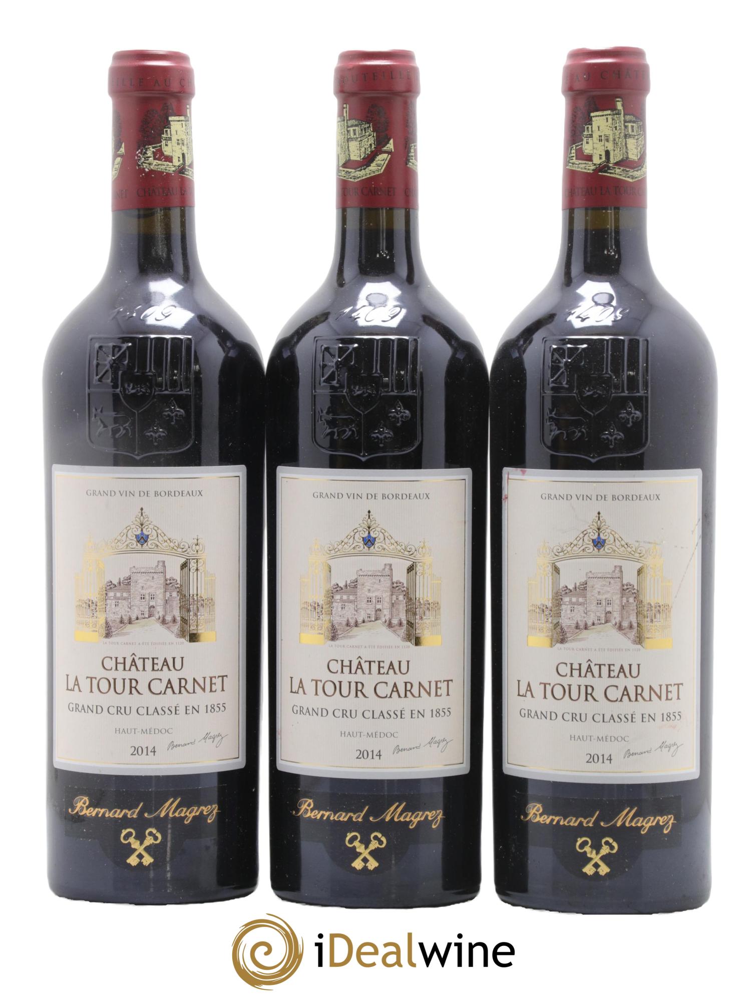 Château la Tour Carnet 4ème Grand Cru Classé  2014 - Lot de 3 bouteilles - 0