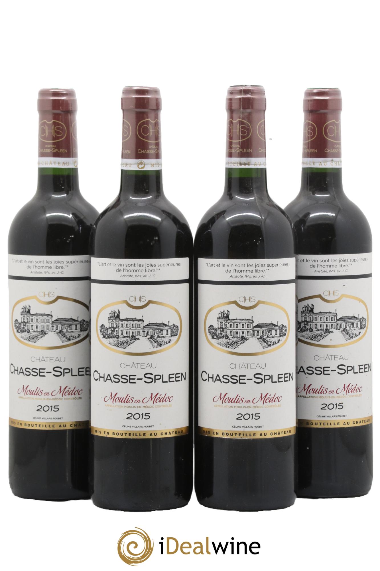 Château Chasse Spleen 2015 - Lot of 4 bottles - 0