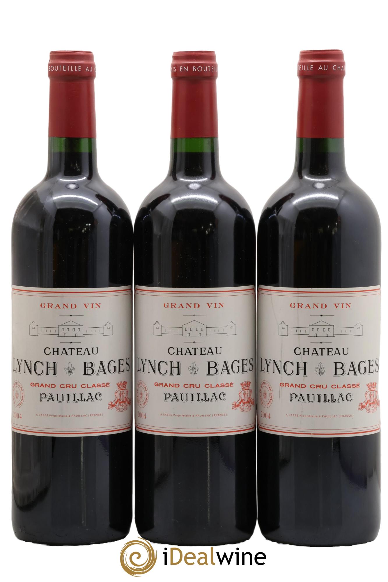 Château Lynch Bages 5ème Grand Cru Classé 2004 - Lot de 3 bouteilles - 0