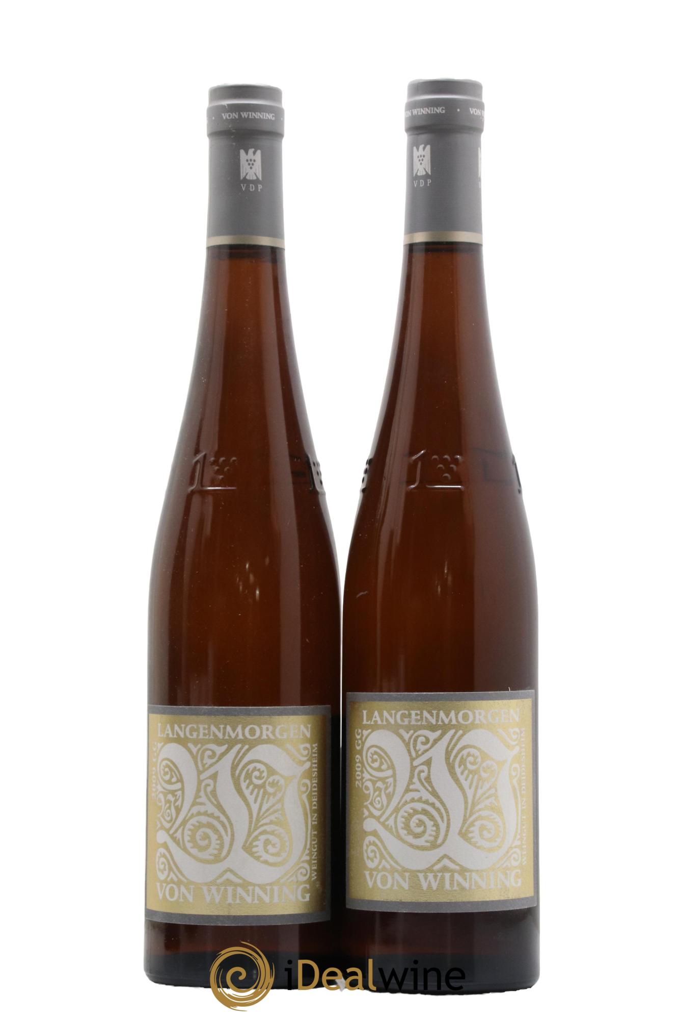 Allemagne Pfalz Riesling Langenmorgen GG Von Winning 2009 - Lot de 2 bouteilles - 0