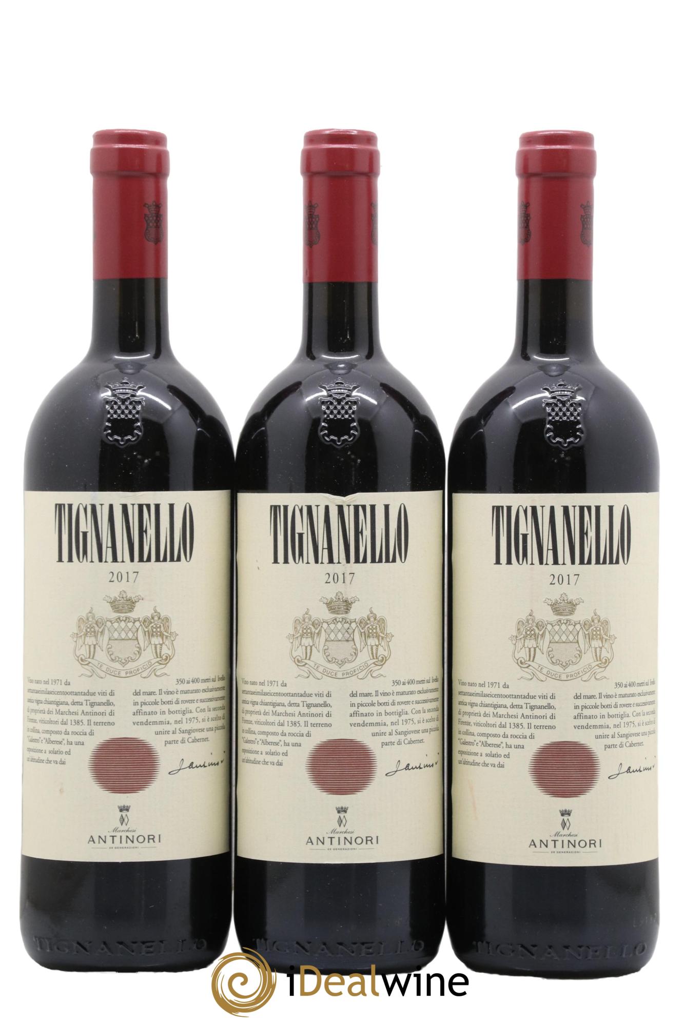 Toscana IGT Tignanello Tenuta Tignanello - Marchesi Antinori 2017 - Lot de 3 bouteilles - 0