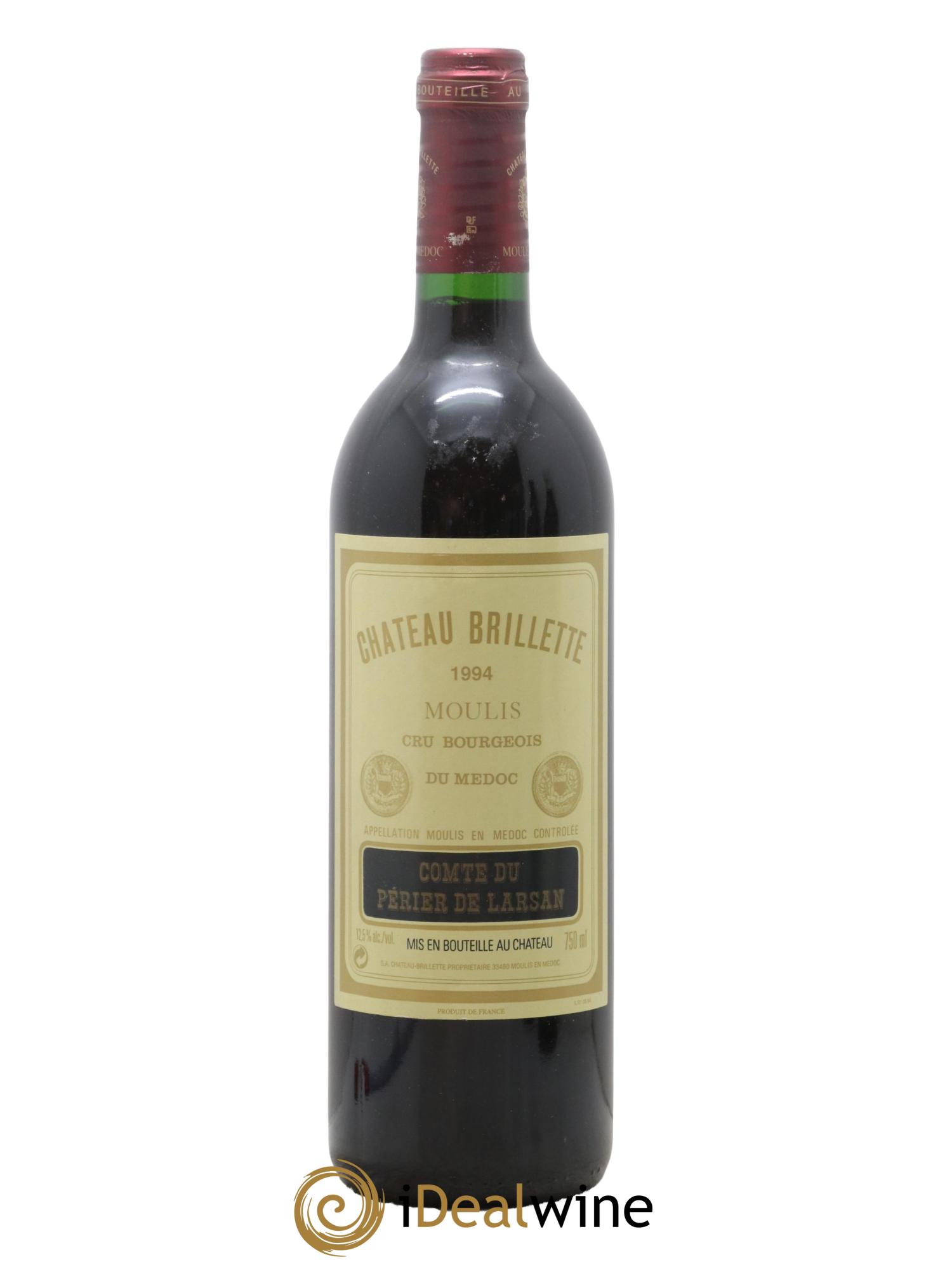 Château Brillette Cru Bourgeois 1994 - Lot de 1 bouteille - 0