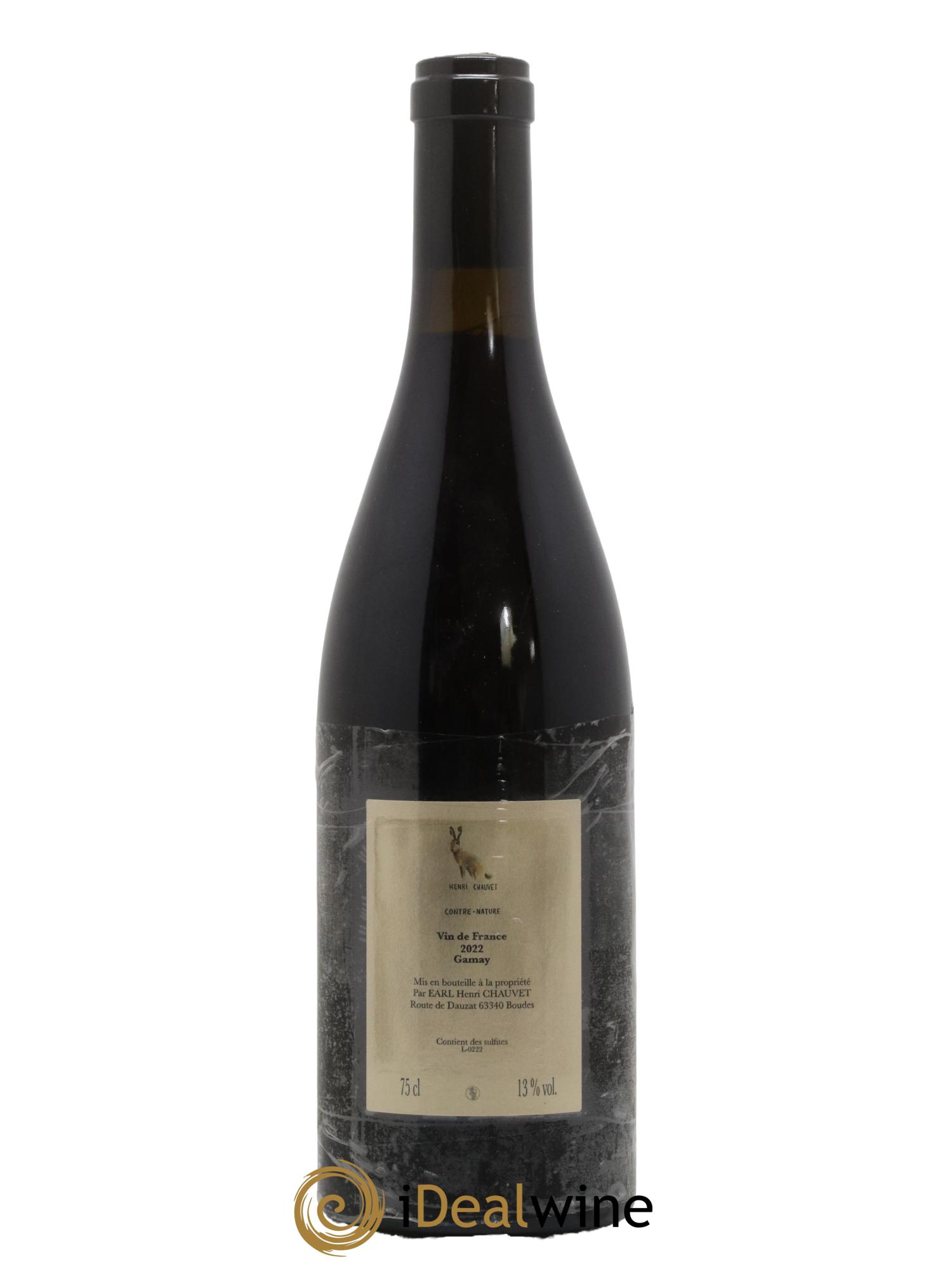 Côtes d'Auvergne Contre-Nature Henri Chauvet 2022 - Lot de 1 bouteille - 1