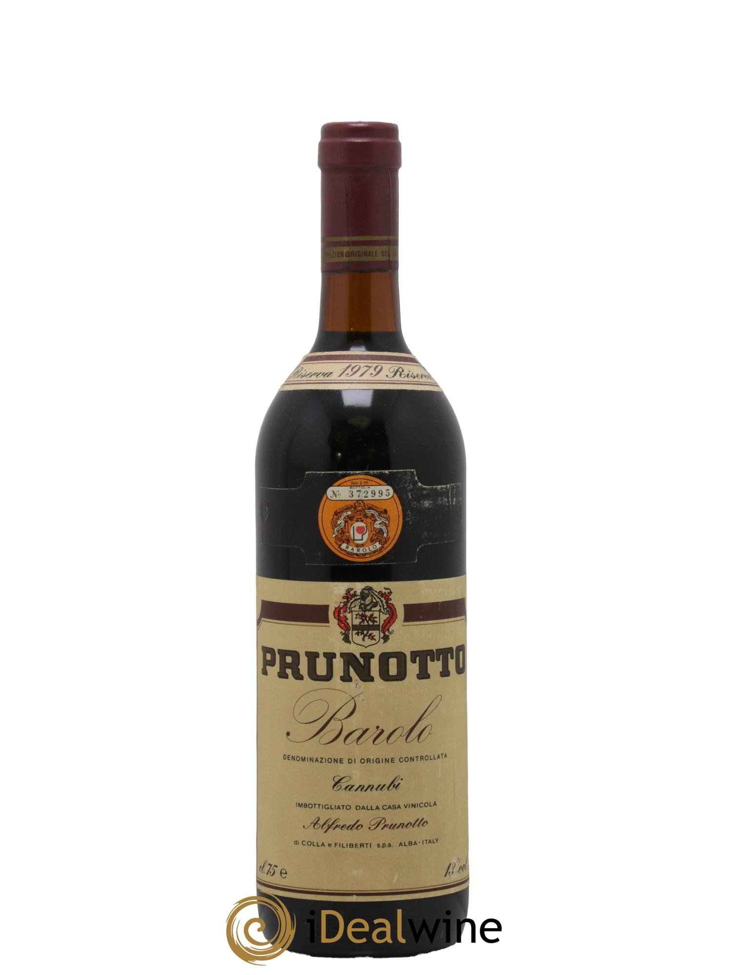 Barolo Riserva Cannubi Prunotto 1979 - Lot de 1 bouteille - 0