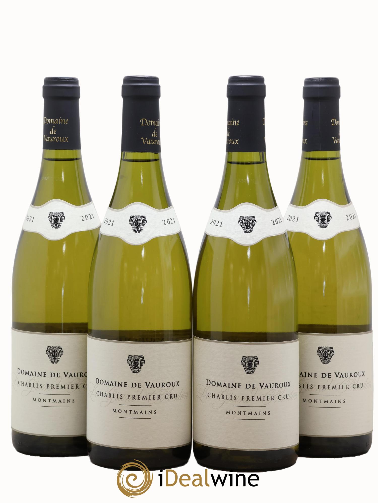 Chablis 1er Cru Montmains Domaine De Vauroux 2021 - Lot de 4 bouteilles - 0