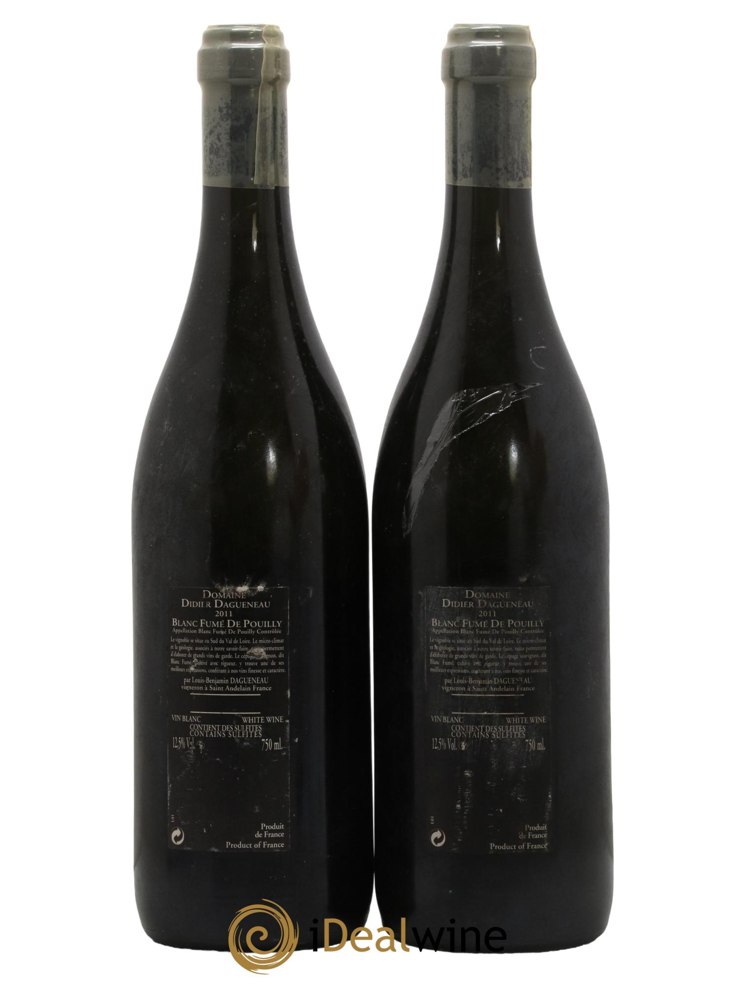 Vin de France (anciennement Pouilly-Fumé) Silex Dagueneau (Domaine Didier - Louis-Benjamin) 2011 - Posten von 2 Flaschen - 1
