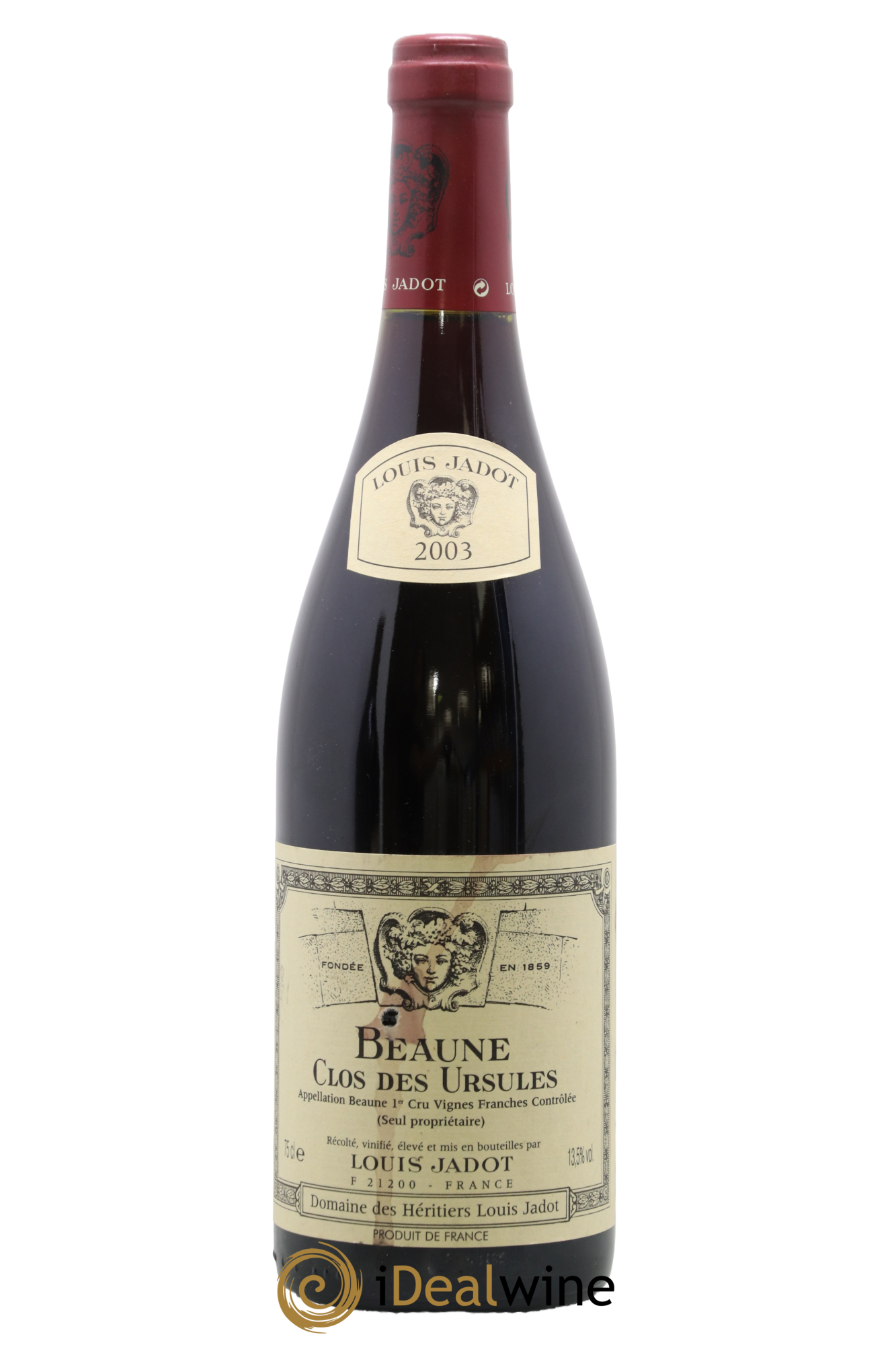 Beaune 1er Cru Clos des Ursules Monopole Héritiers Louis Jadot (Domaine des) - Louis Jadot 2003 - Lot de 1 bouteille - 0