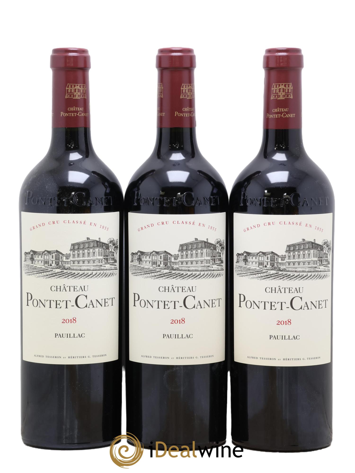 Château Pontet Canet 5ème Grand Cru Classé 2018 - Lot of 3 bottles - 0