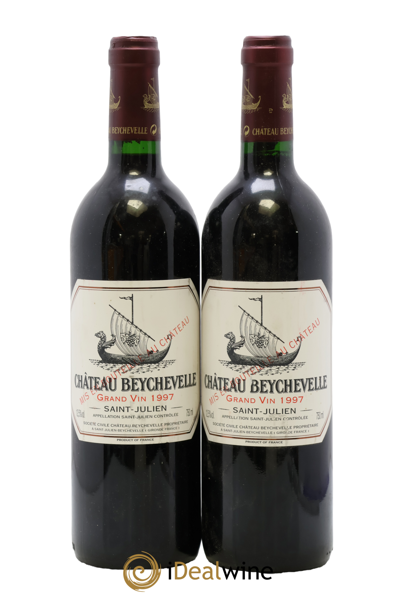 Château Beychevelle 4ème Grand Cru Classé 1997 - Lot de 2 bouteilles - 0