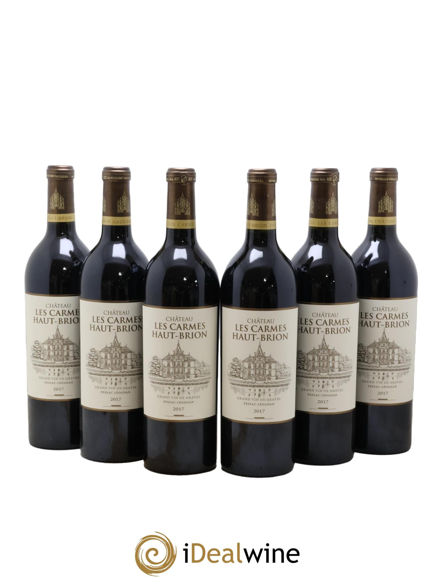Château Les Carmes Haut-Brion 2017 - Lot of 6 bottles - 0