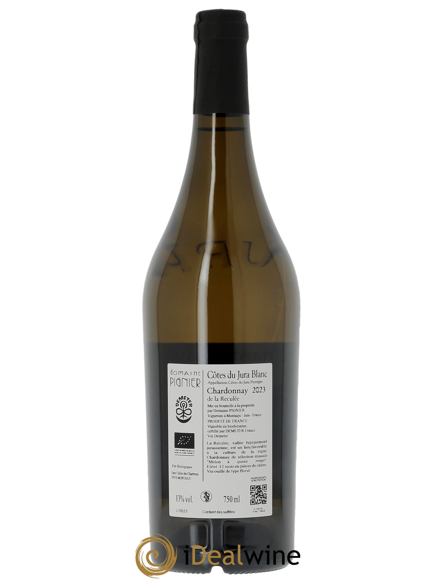 Côtes du Jura Chardonnay de la Reculée Domaine Pignier 2023 - Lotto di 1 bottiglia - 1