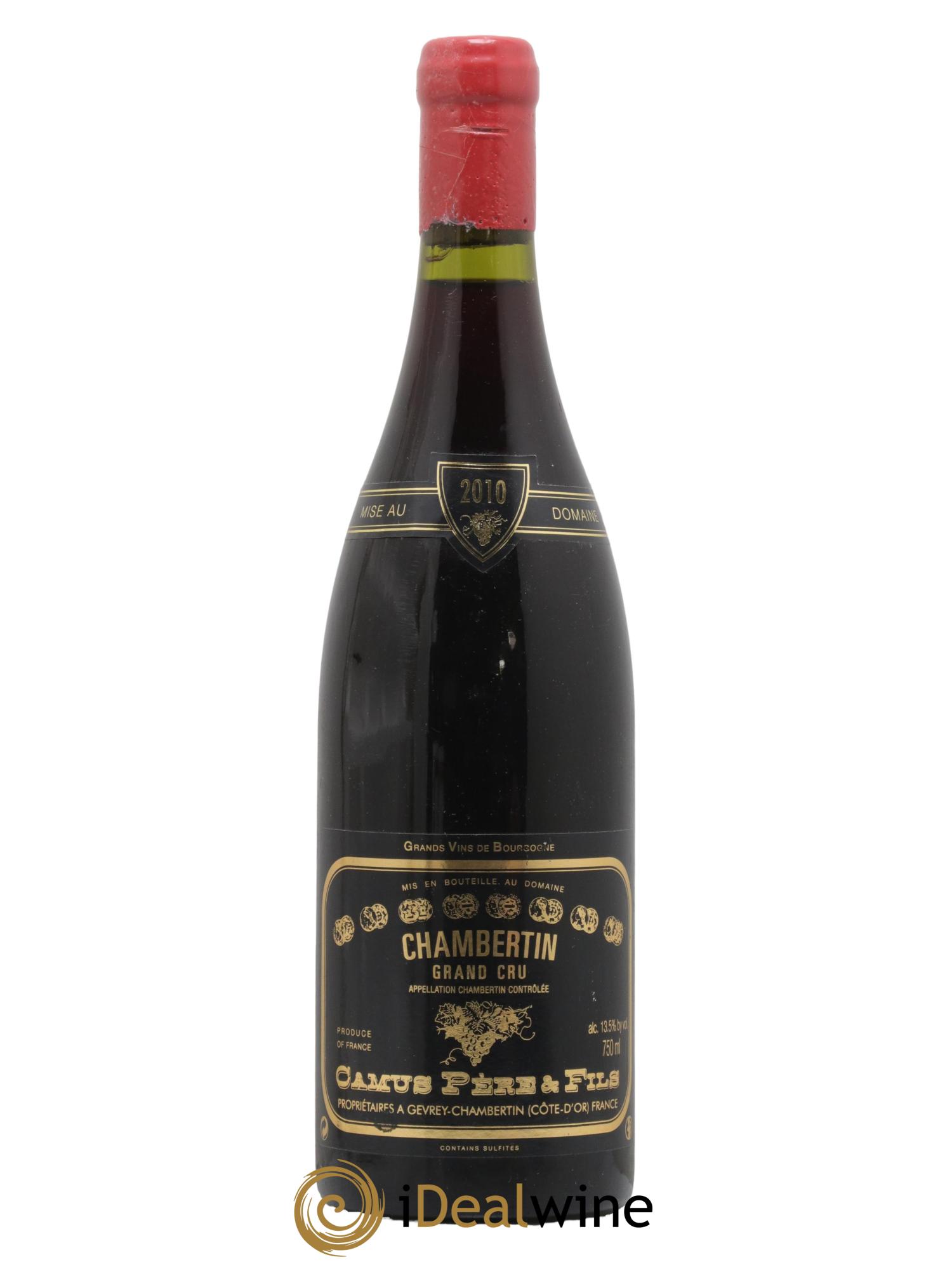 Chambertin Grand Cru Camus Père et Fils (Domaine) 2010 - Lot de 1 bouteille - 0