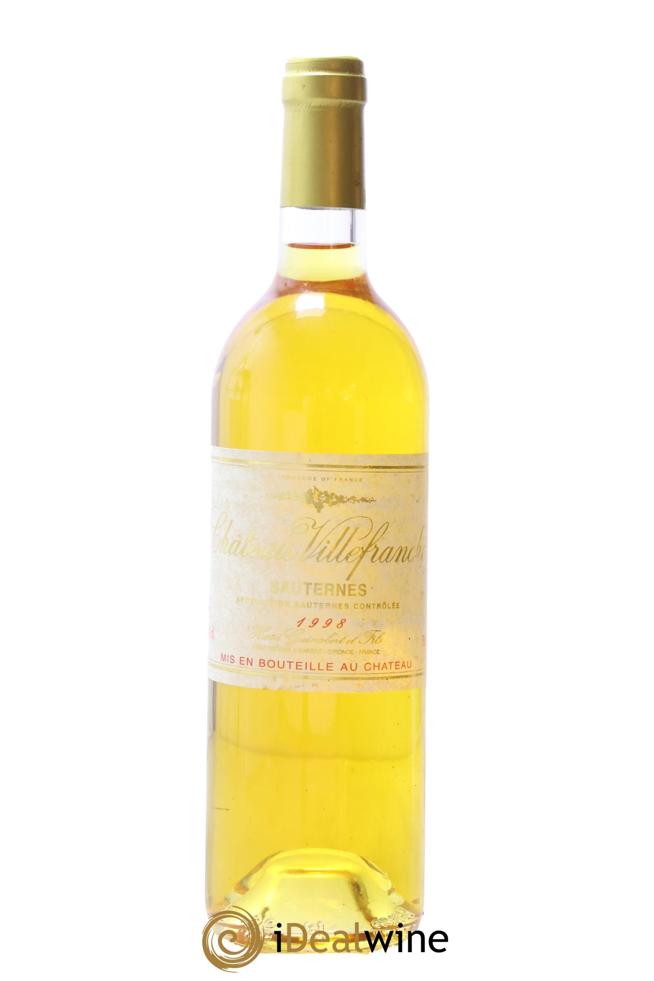 Sauternes Château Villefranche 1998 - Lotto di 1 bottiglia - 0