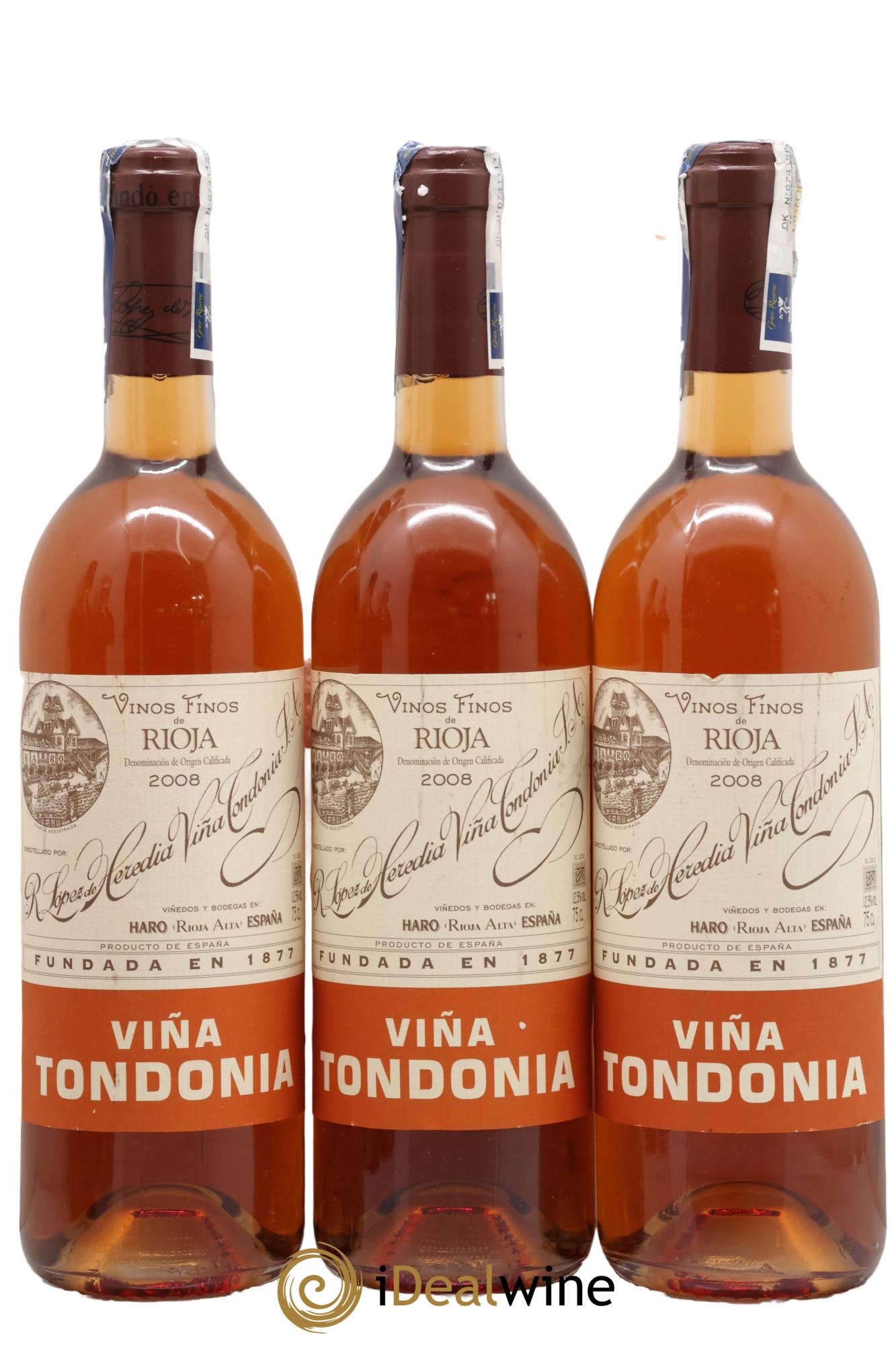 Rioja Gran Reserva Rosado Vina Tondonia R. Lopez de Heredia 2008 - Lot of 3 bottles - 0