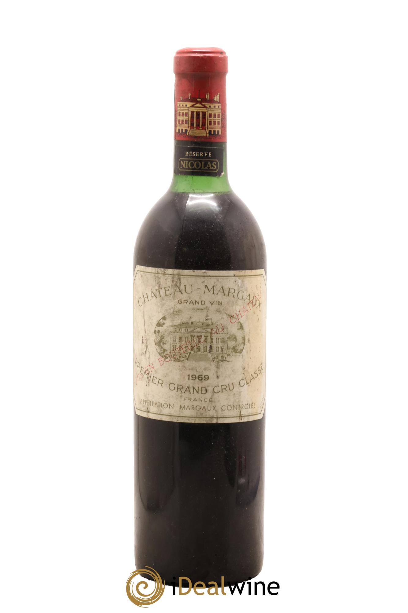 Château Margaux 1er Grand Cru Classé 1969 - Lot de 1 bouteille - 0