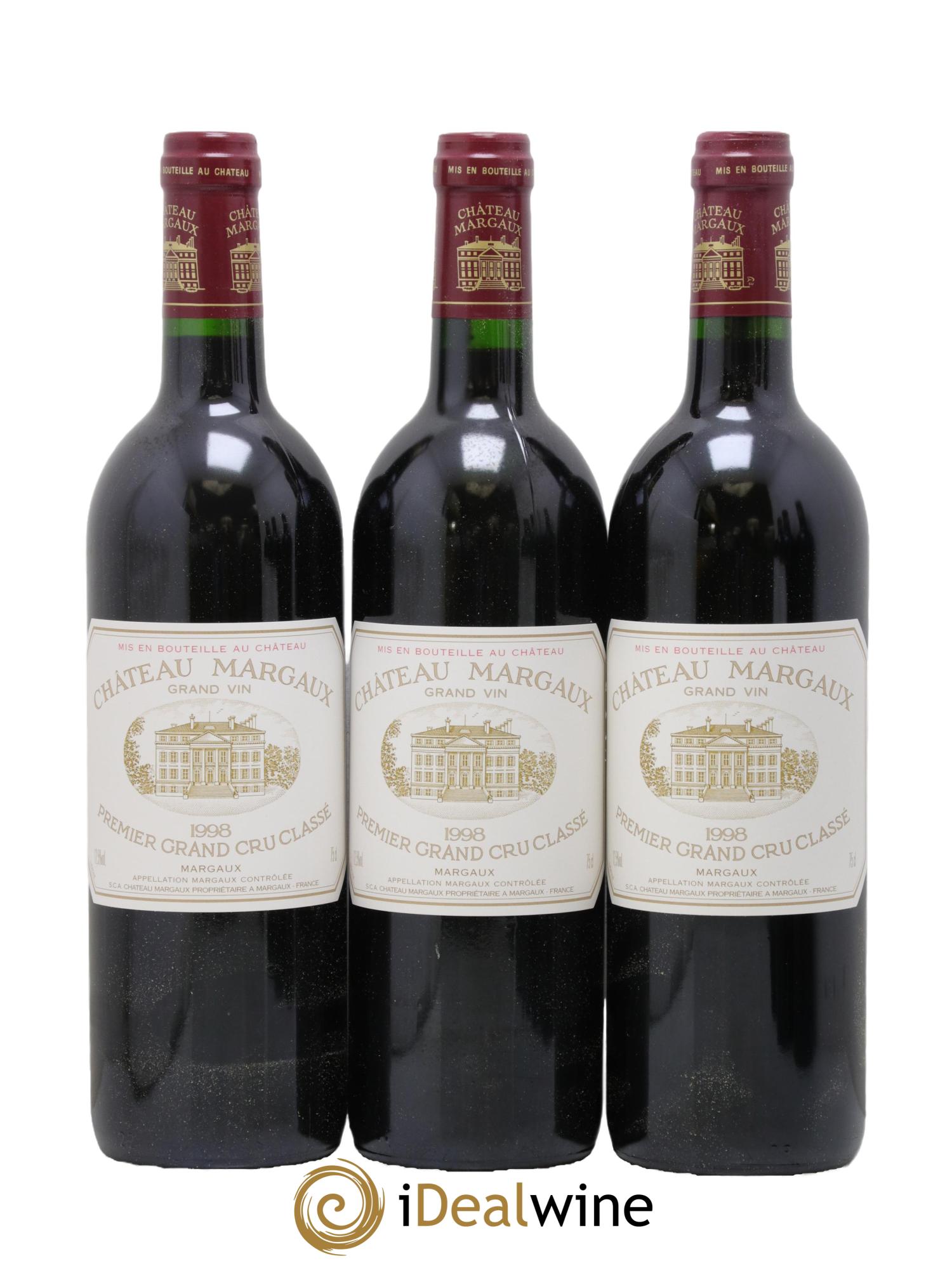 Château Margaux 1er Grand Cru Classé 1998 - Lot de 6 bouteilles - 1