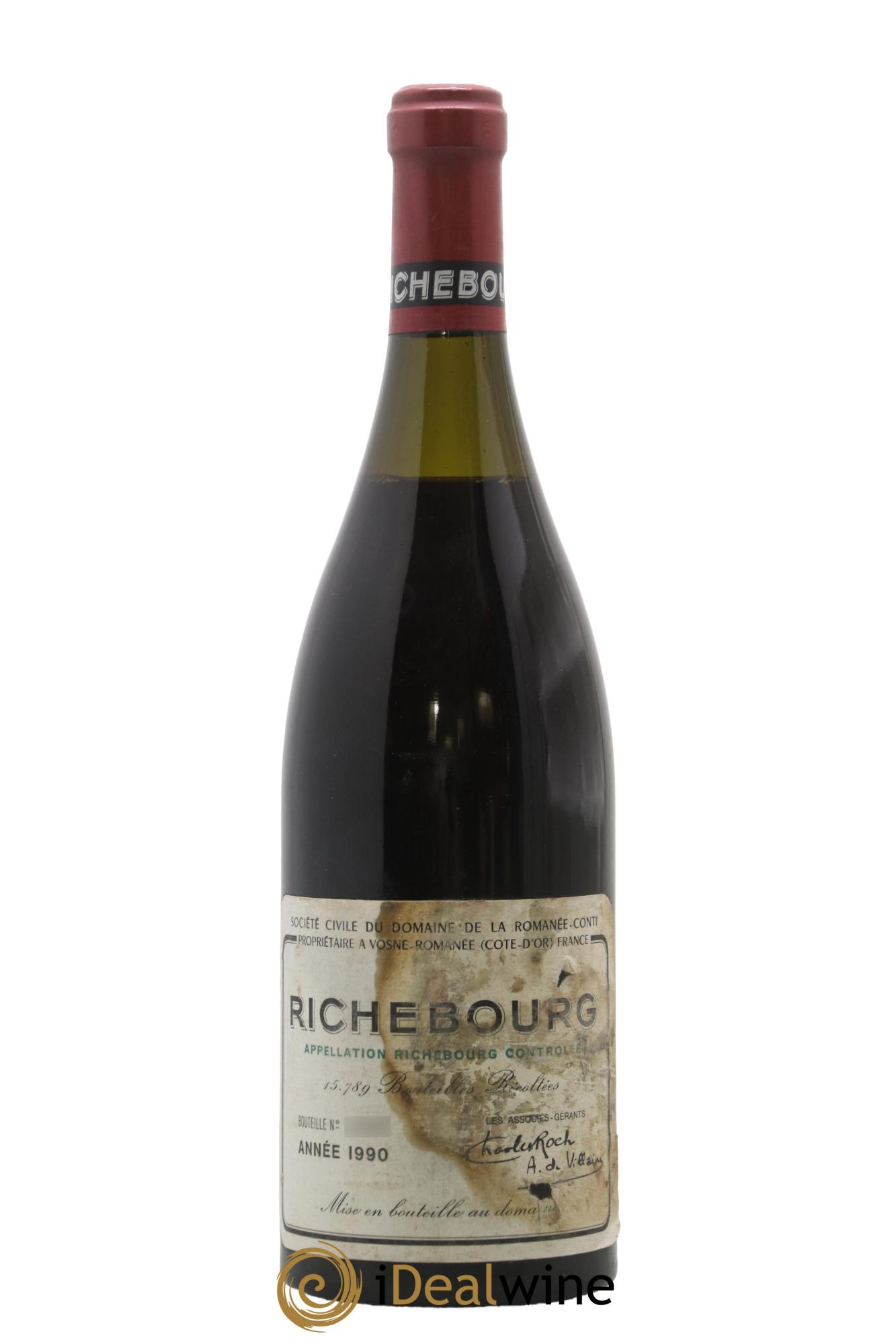 Richebourg Grand Cru Domaine de la Romanée-Conti 1990 - Lot de 1 bouteille - 0