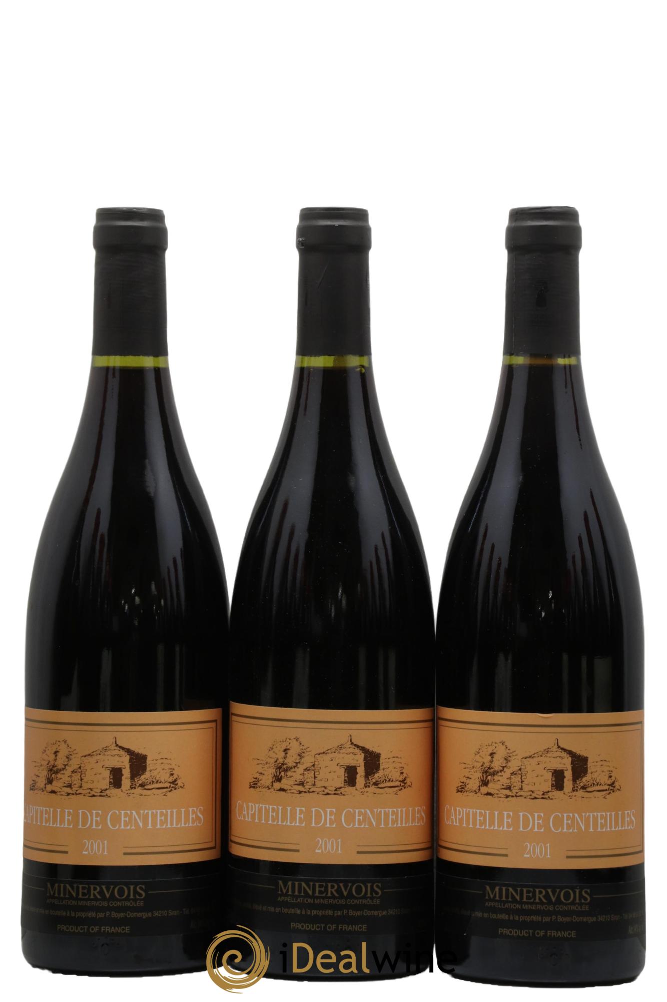 Minervois Chapelle de Centeilles 2001 - Lot de 3 bouteilles - 0