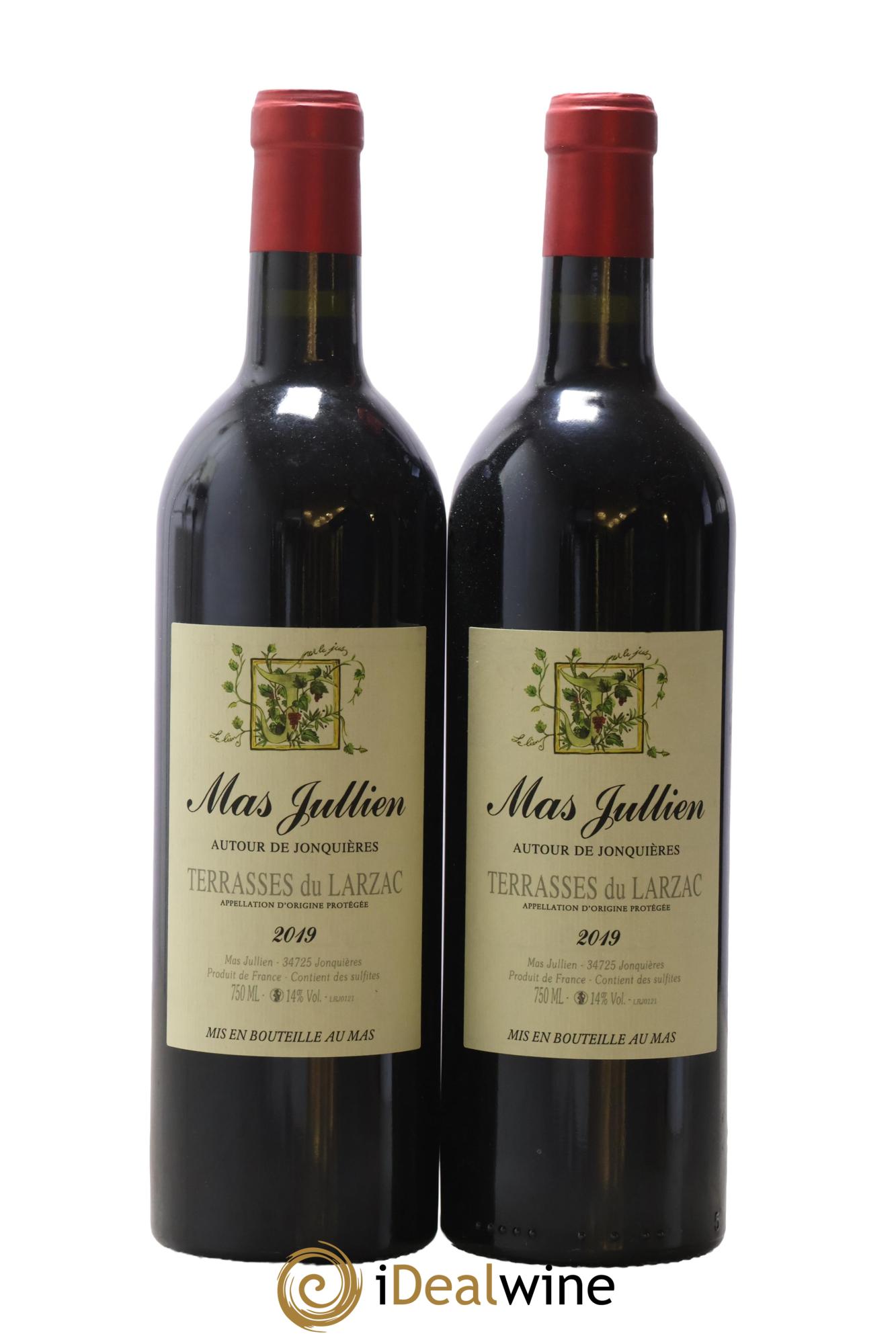 Terrasses du Larzac Mas Jullien Autour de Jonquières Olivier Jullien 2019 - Posten von 2 Flaschen - 0