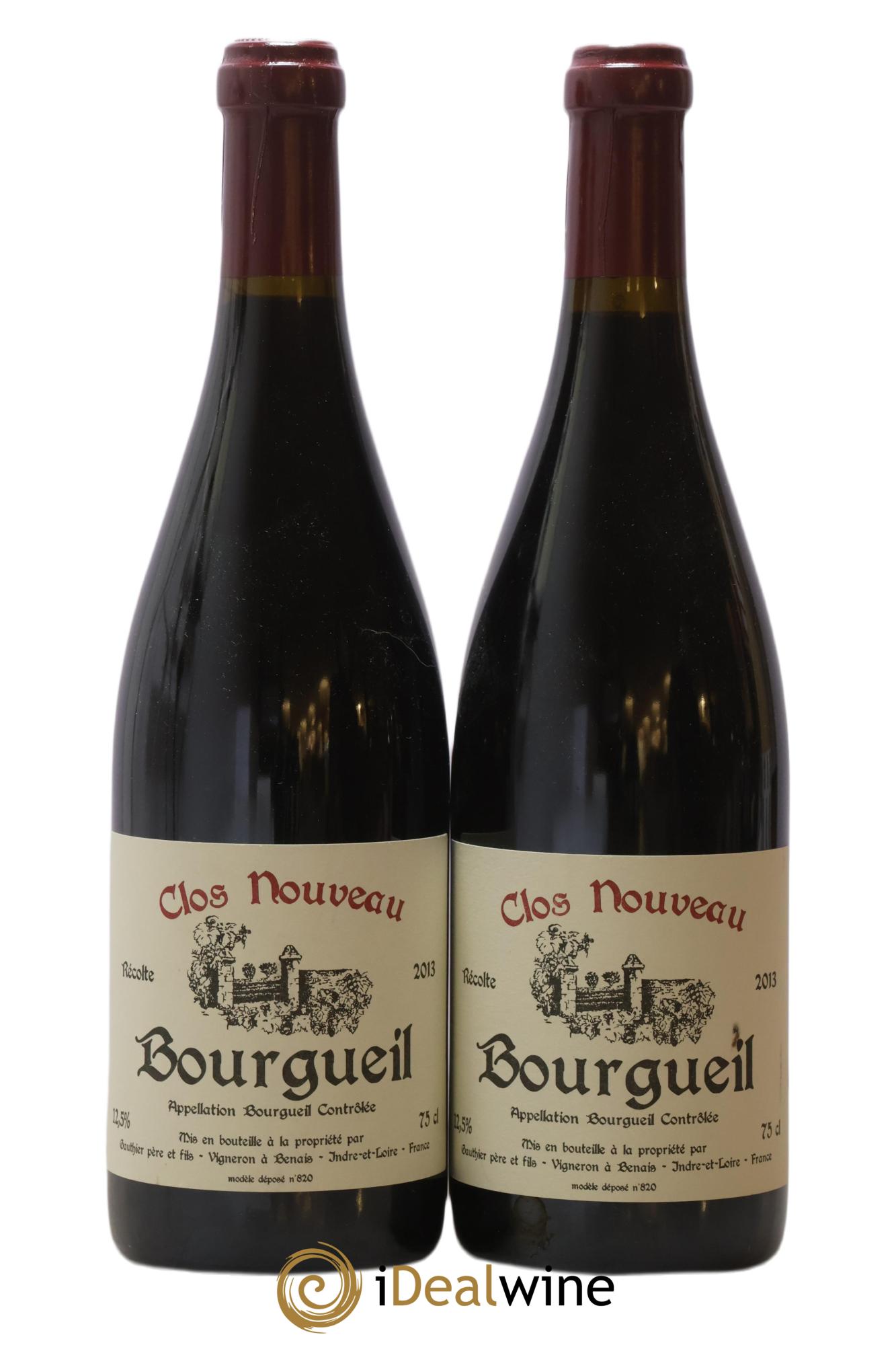 Bourgueil Clos Nouveau Domaine du Bel Air 2013 - Lot of 2 bottles - 0