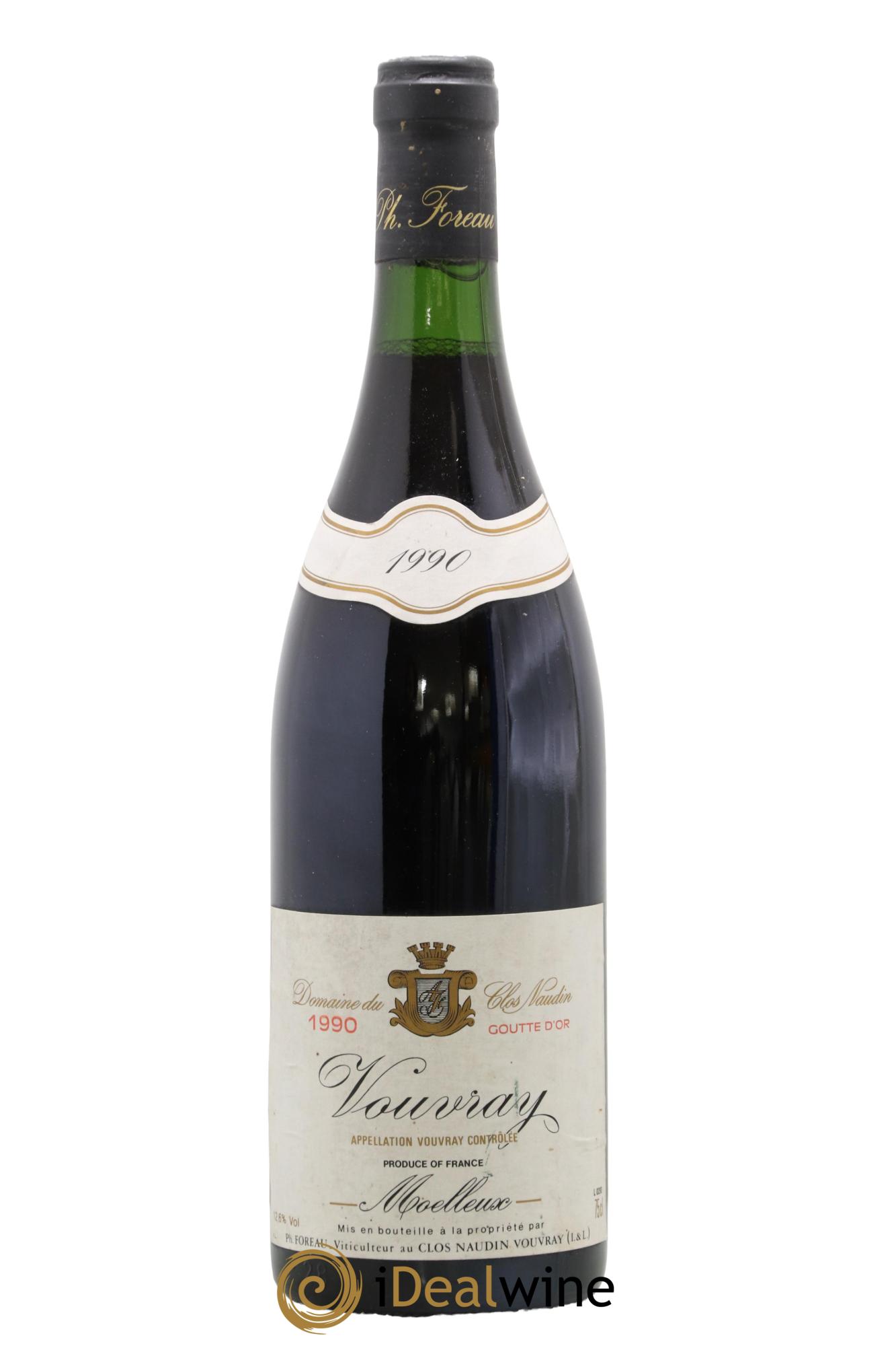 Vouvray Goutte d'Or Clos Naudin - Philippe Foreau 1990 - Lot of 1 bottle - 0