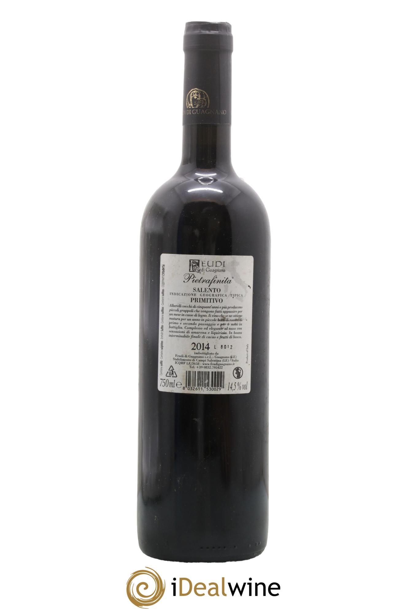 Italie Primitivo Pietra Finita 2014 - Lot de 1 bouteille - 1