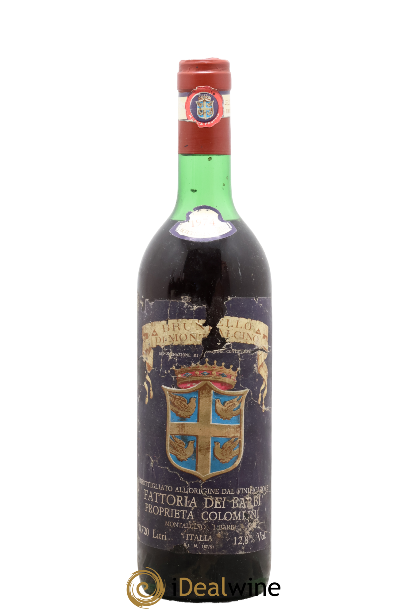 Brunello di Montalcino DOCG Fattoria dei Barbi 1974 - Lot de 1 bouteille - 0